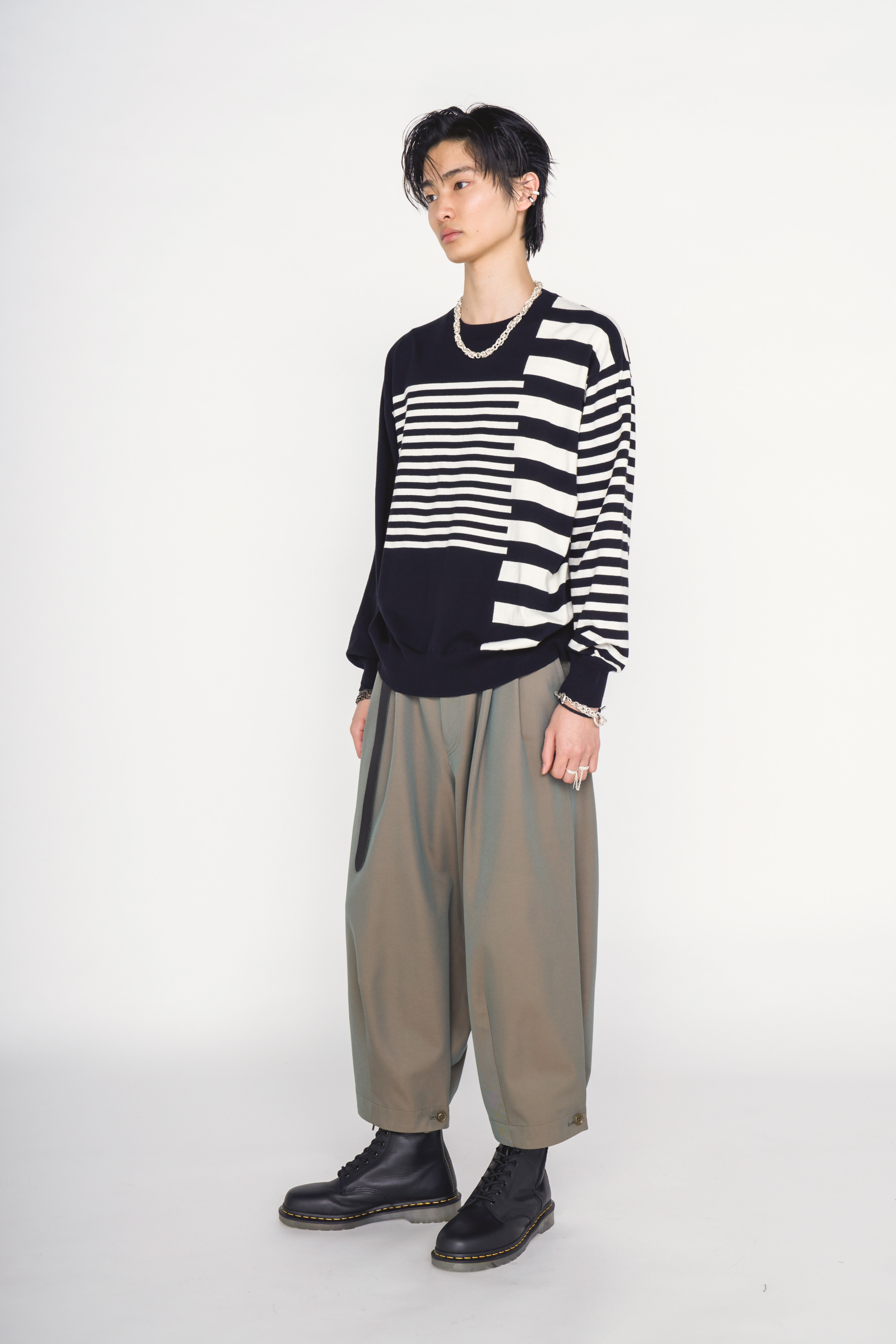 PE/RY REFLECTIVE TWILL TWO-TUCK PANTS