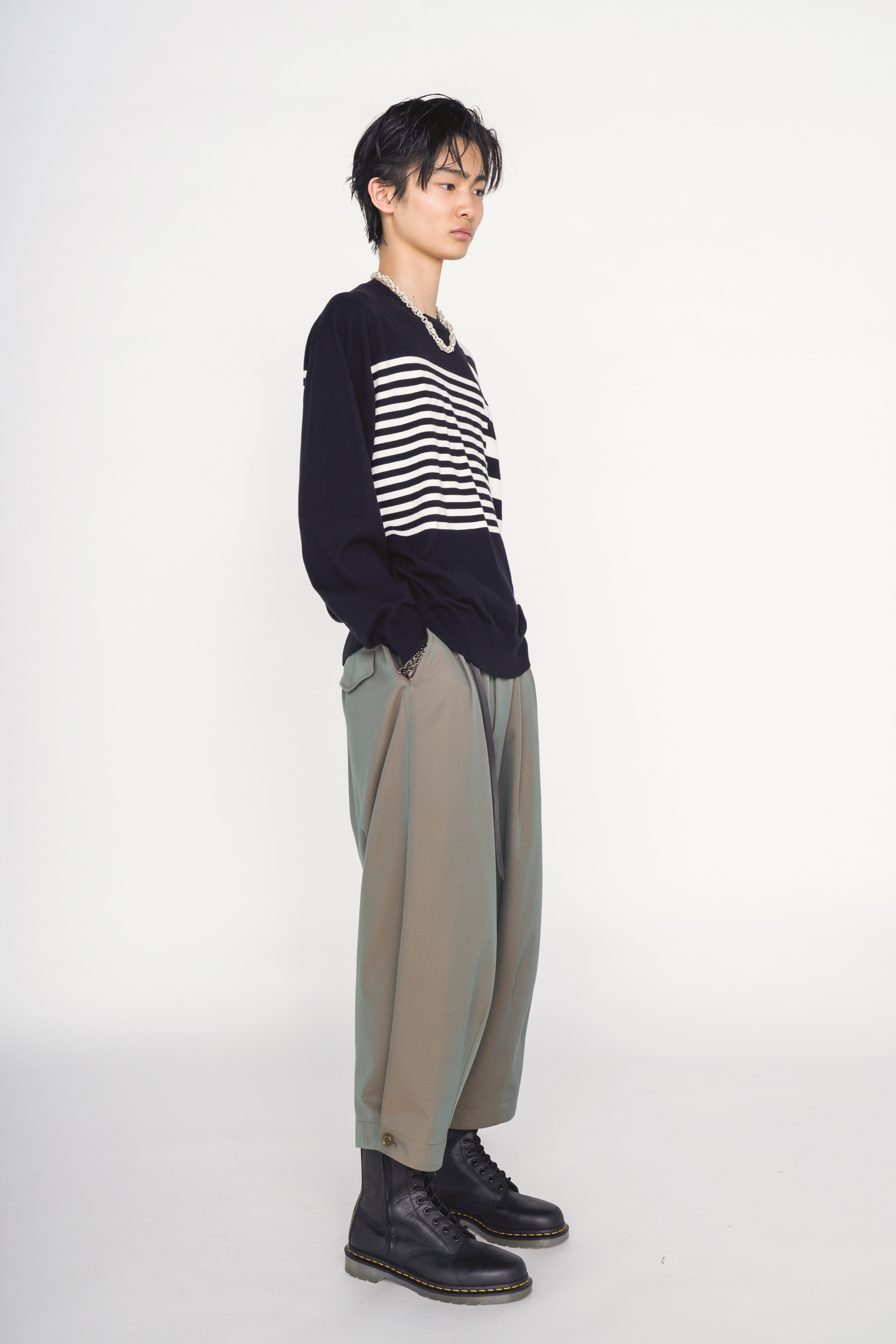PE/RY REFLECTIVE TWILL TWO-TUCK PANTS