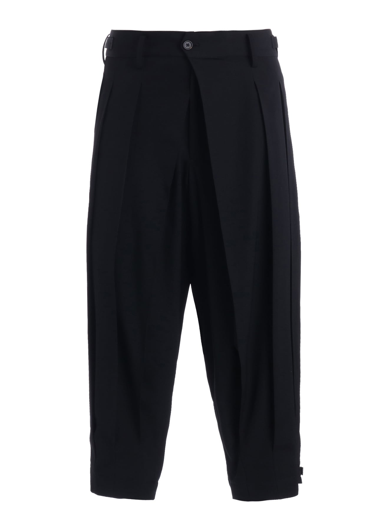 WASHER WOOL GABARDINE PLEATED PANTS