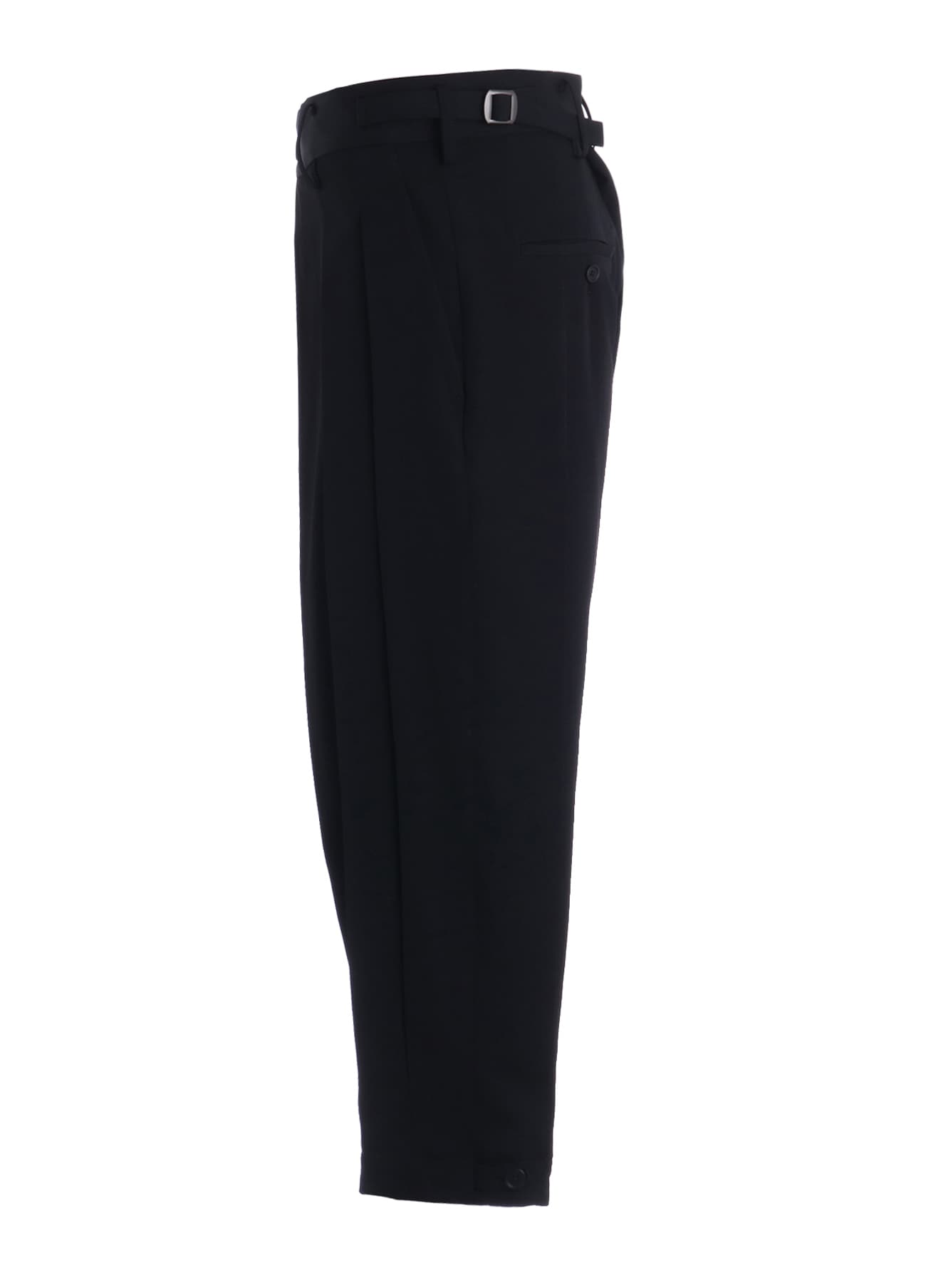 WASHER WOOL GABARDINE PLEATED PANTS