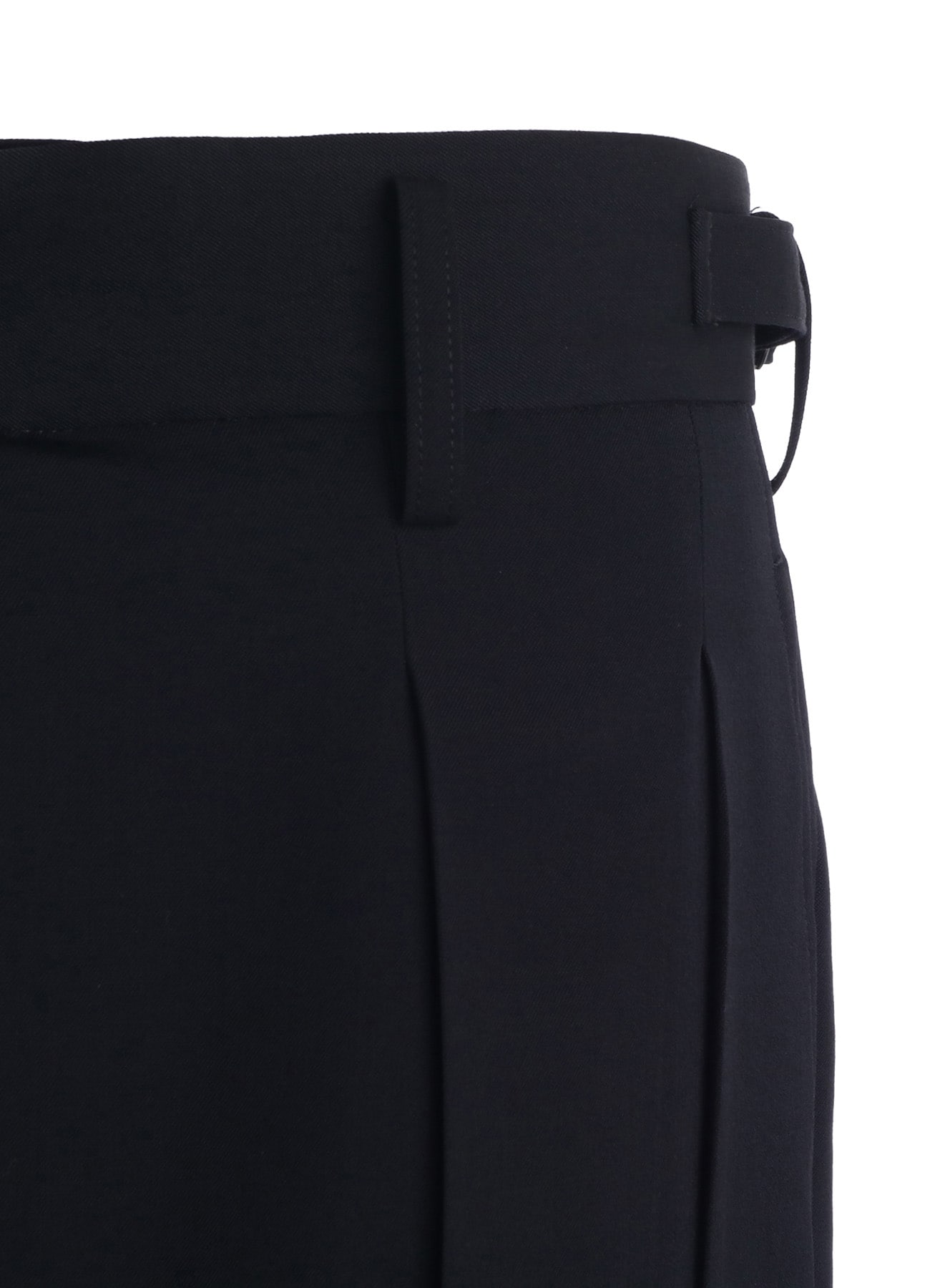 WASHER WOOL GABARDINE PLEATED PANTS