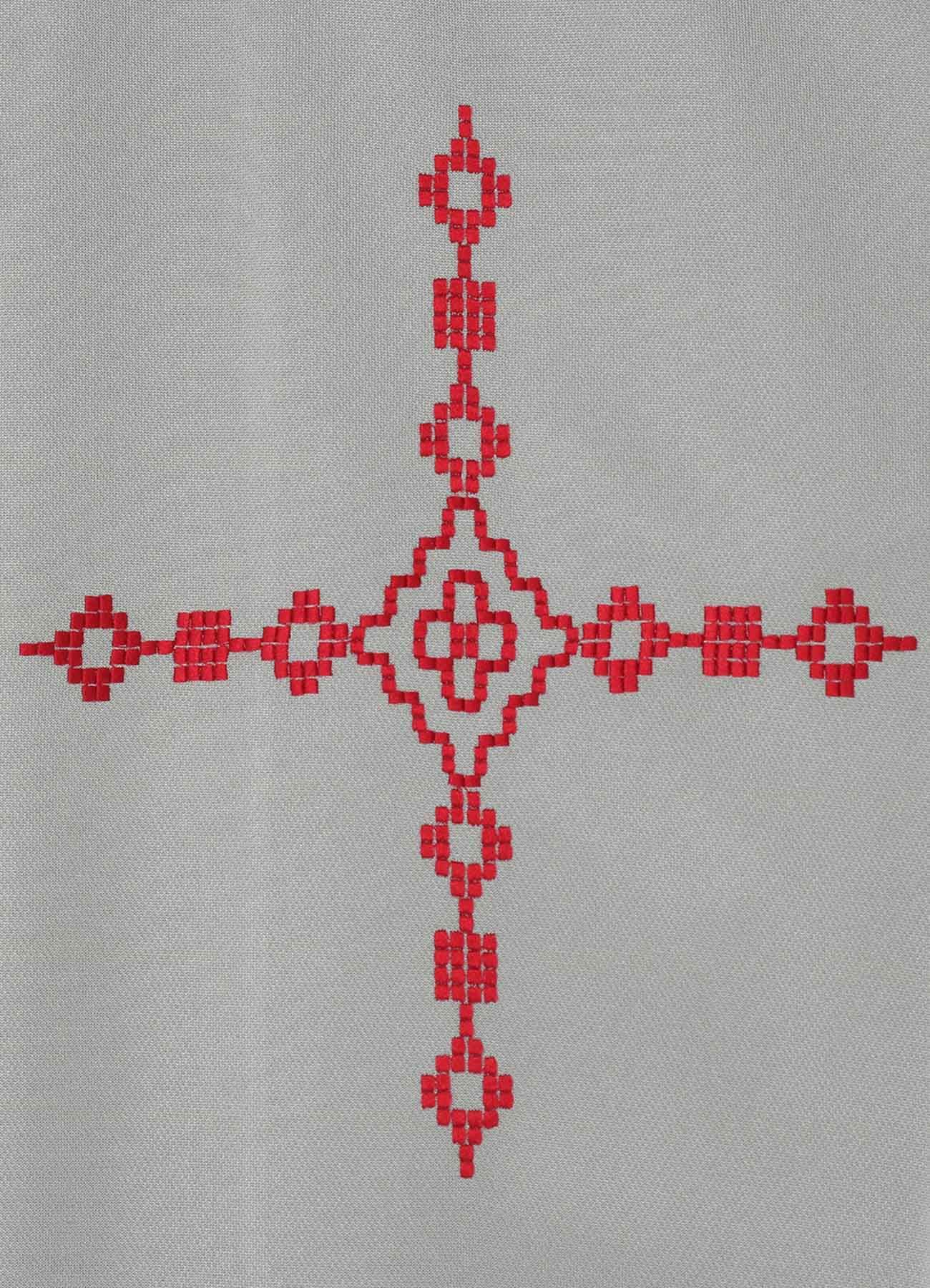 Pe/Smooth Jersey Geometric pattern Embroidery Tape Line Waist Drawstring Wide Pants