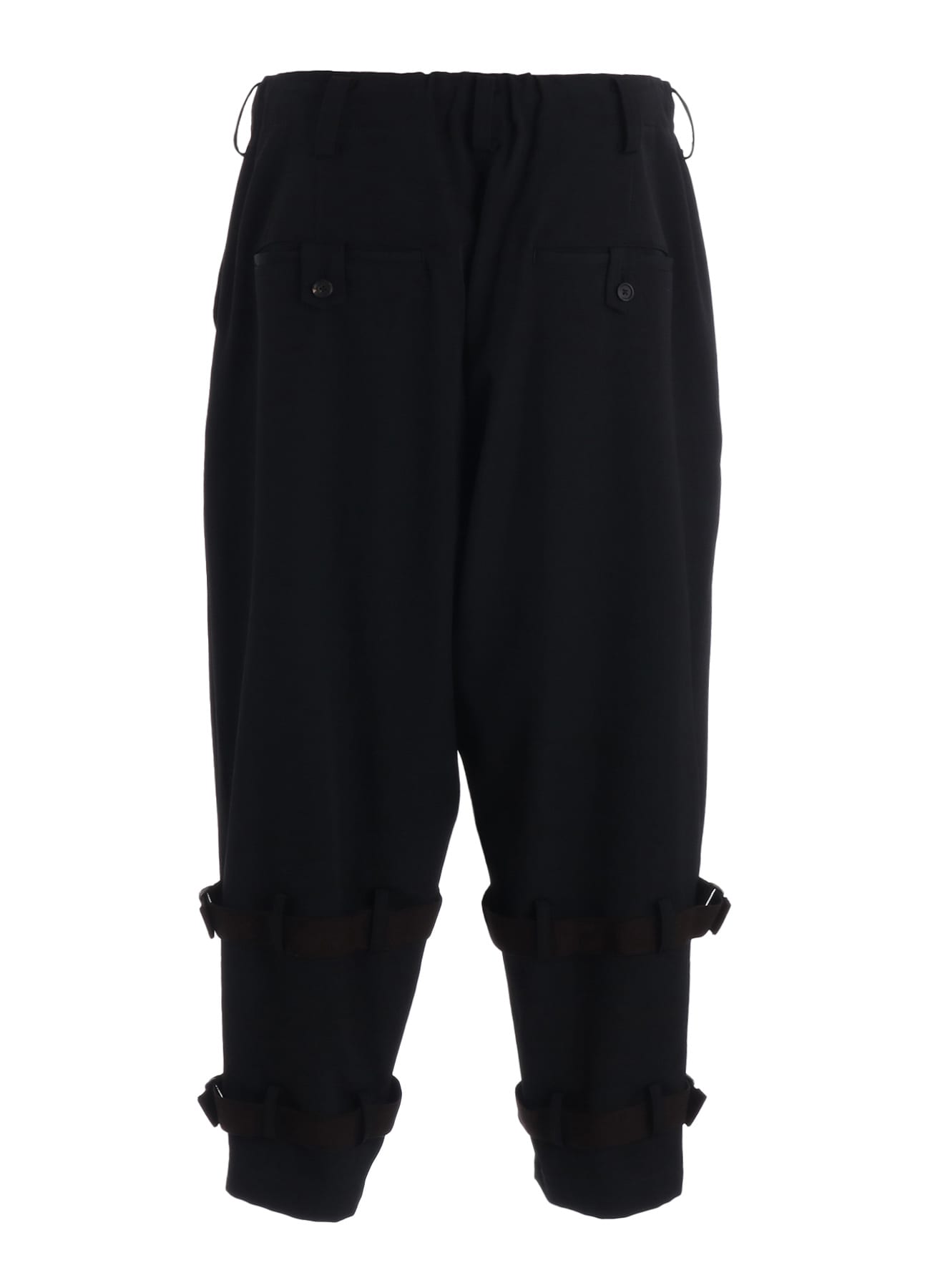 WASHER WOOL GABARDINE SIDE LEG STRAPS PANTS