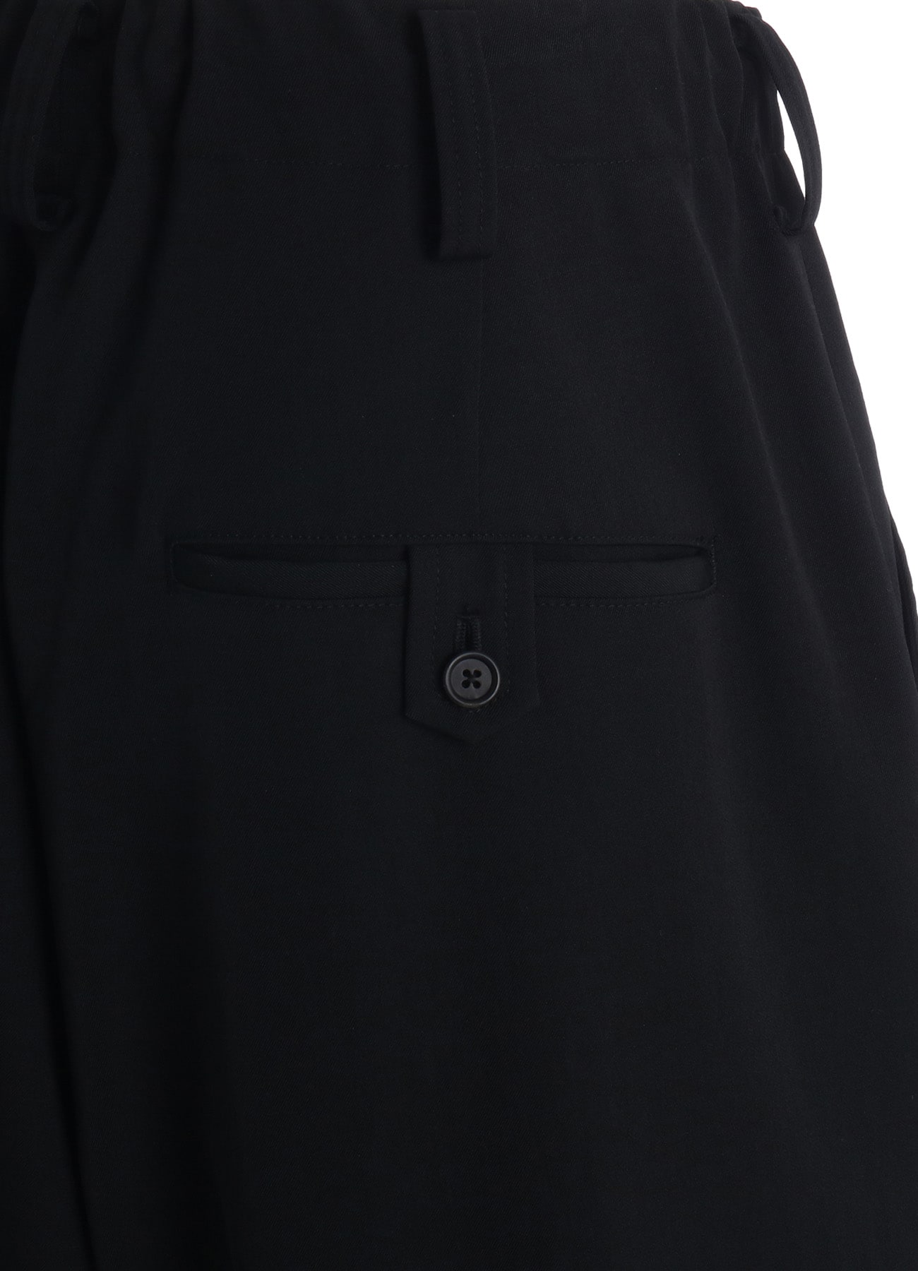 WASHER WOOL GABARDINE SIDE LEG STRAPS PANTS