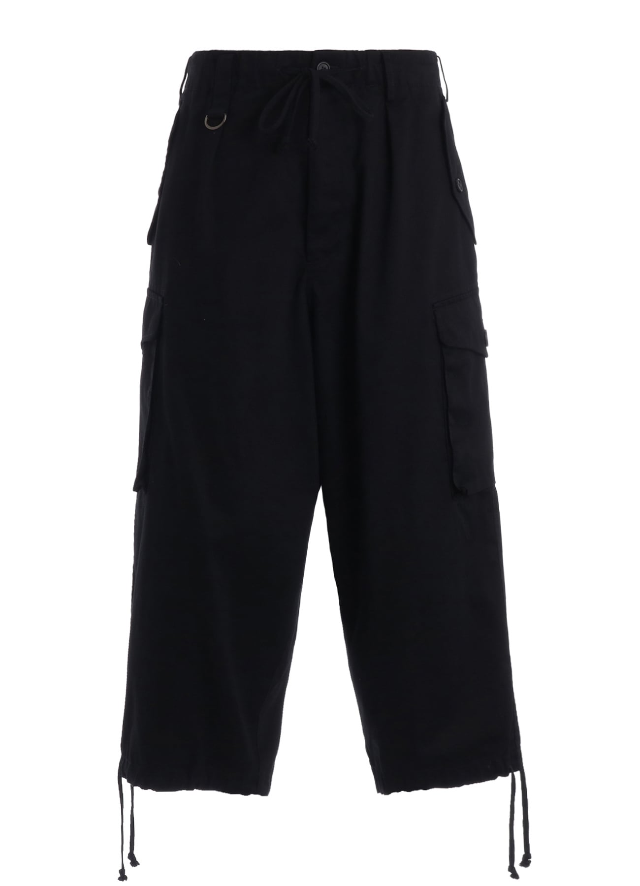 COTTON TWILL GATHERED POCKET CARGO PANTS