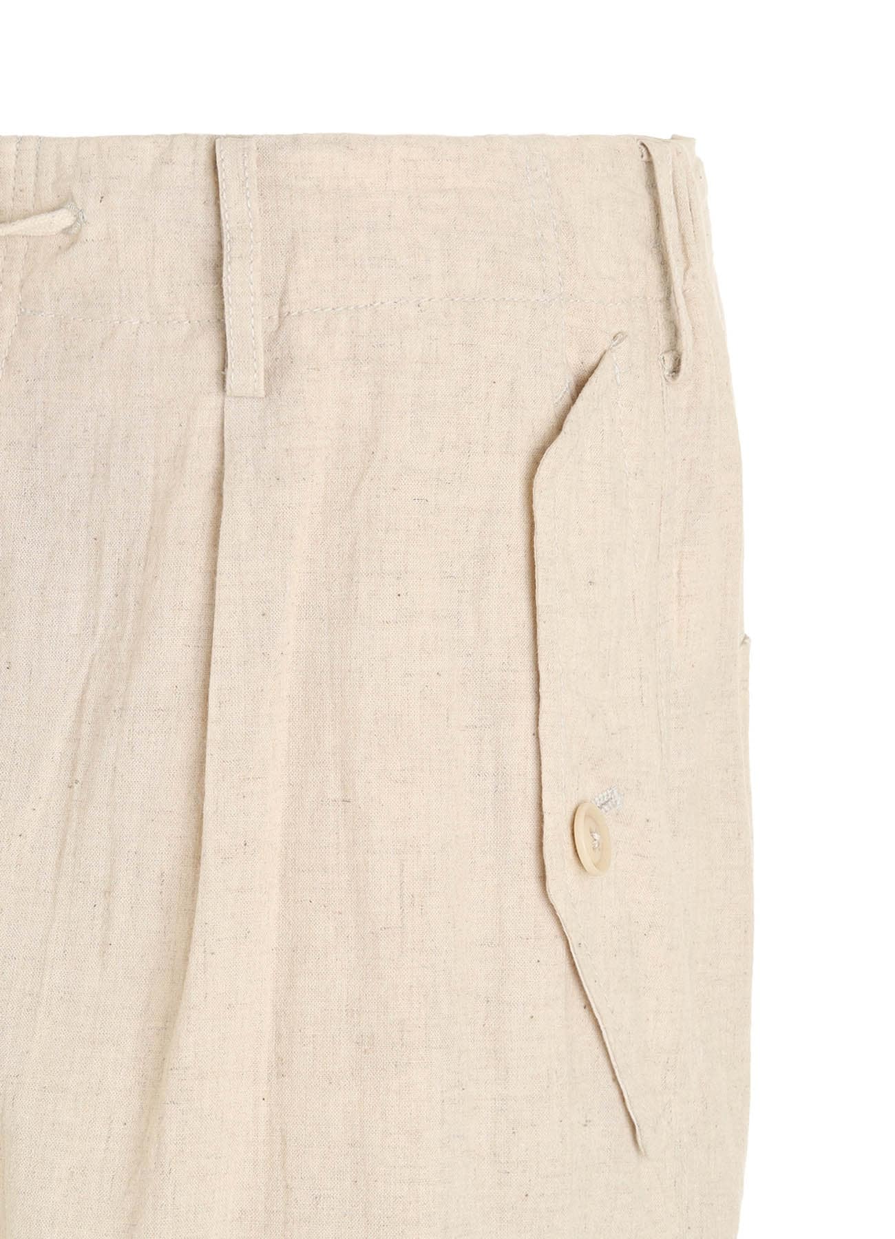 Cotton-Linen Poplin CARGO PANTS