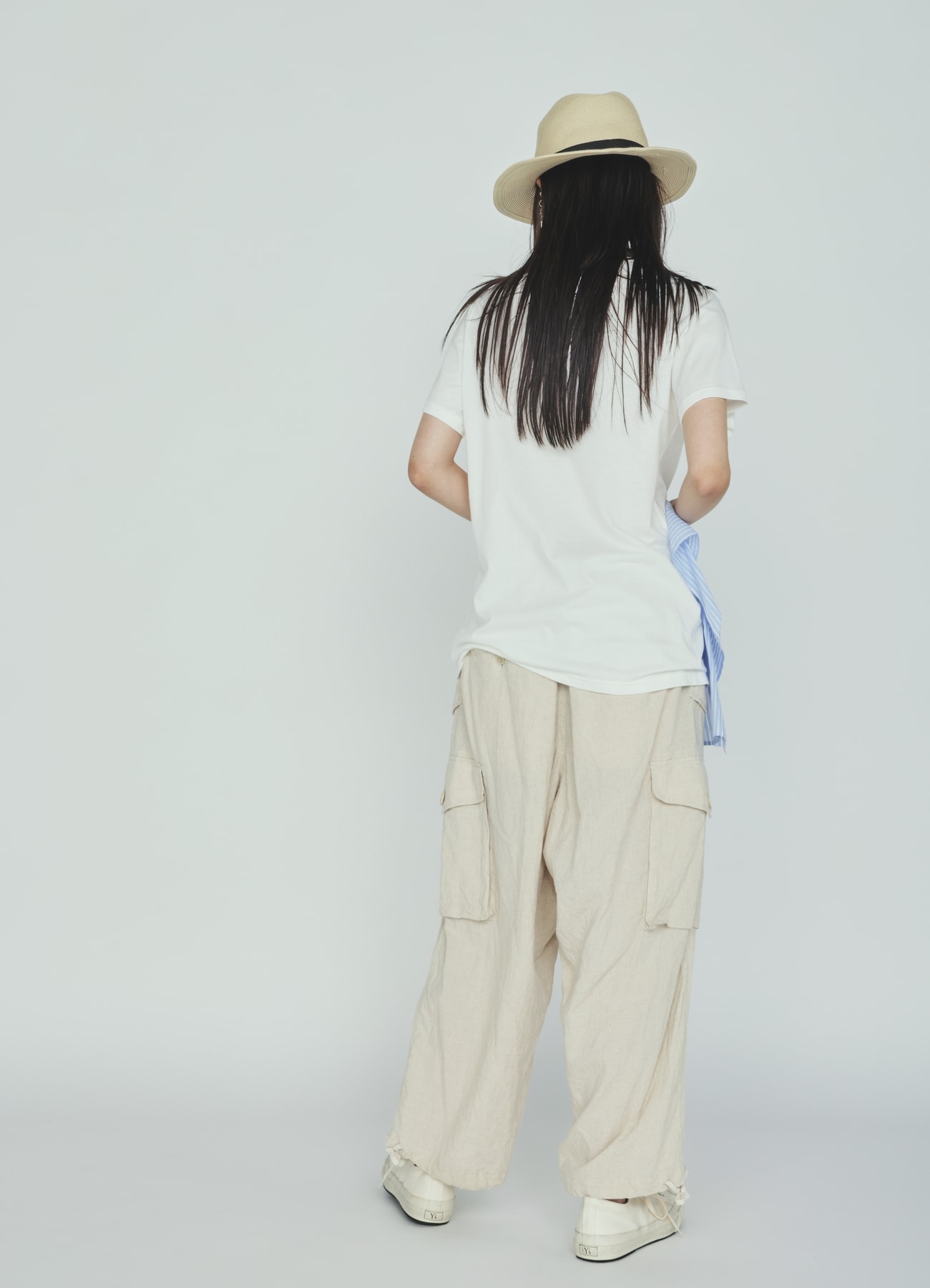 Cotton-Linen Poplin CARGO PANTS