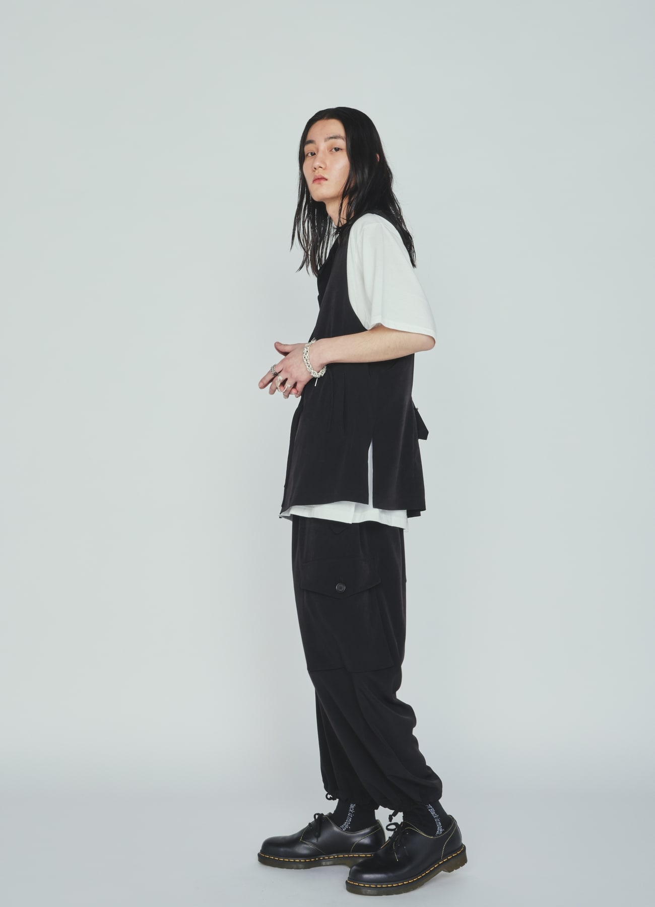 CREPE de CHINE CARGO PANTS