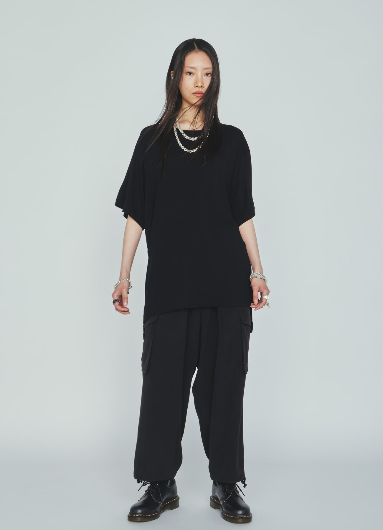 CREPE de CHINE CARGO PANTS