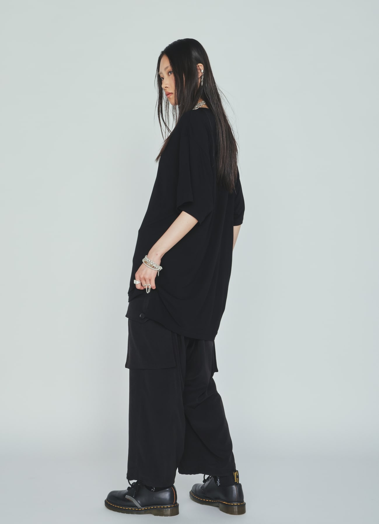 CREPE de CHINE CARGO PANTS