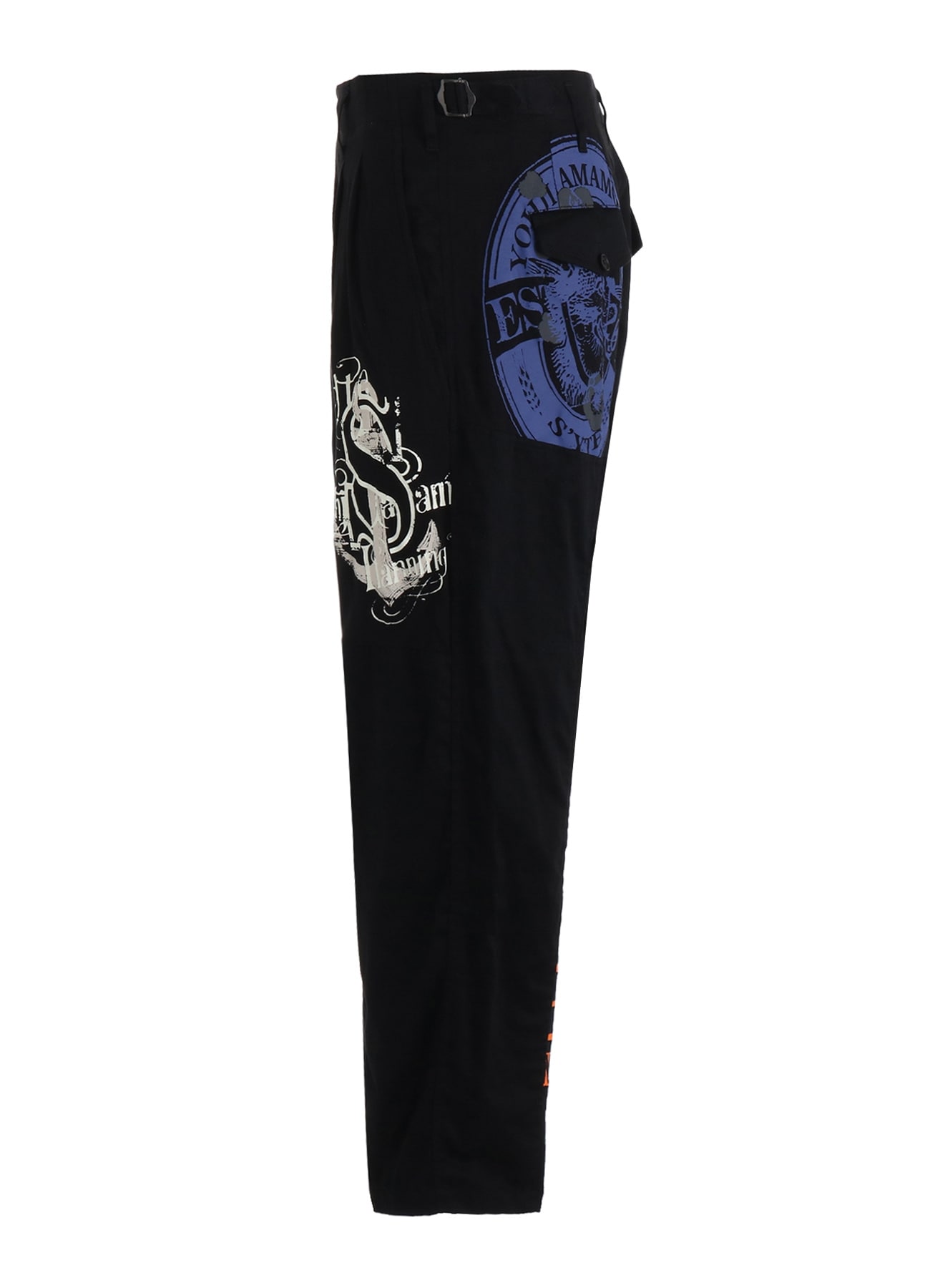 PRINTED PATCHWORK COTTON TWILL PANTS