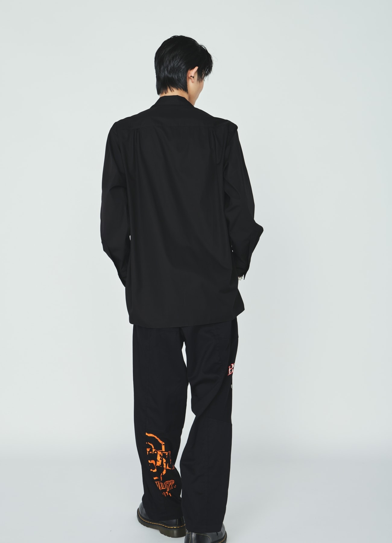 PRINTED PATCHWORK COTTON TWILL PANTS