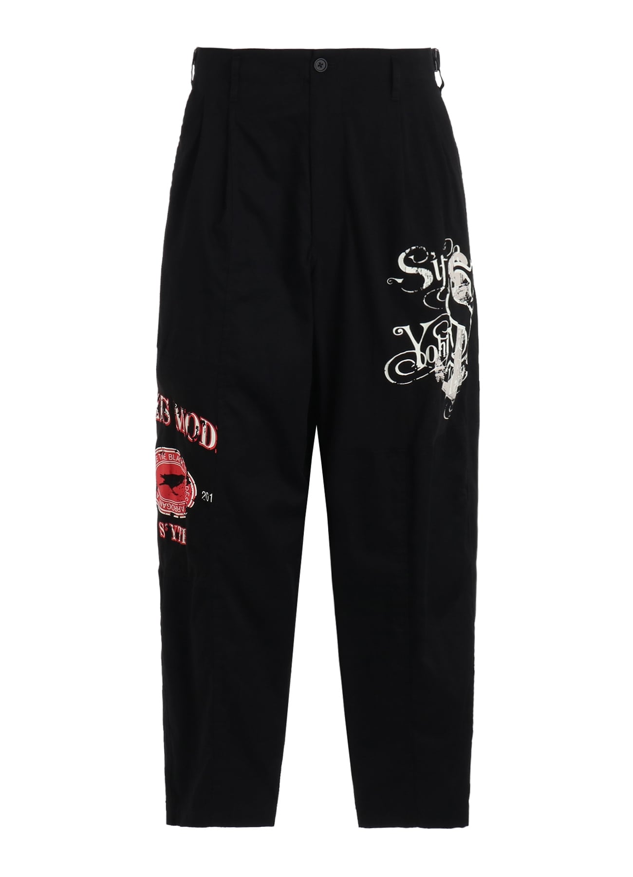 PRINTED PATCHWORK COTTON TWILL PANTS