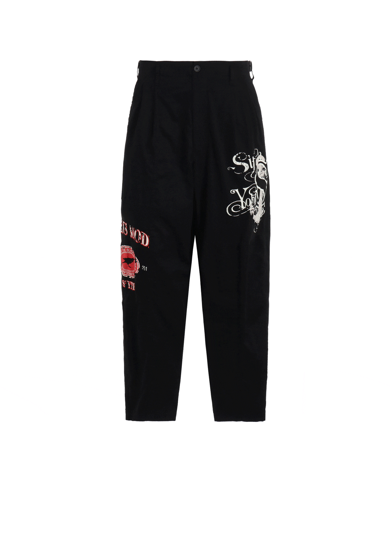 PRINTED PATCHWORK COTTON TWILL PANTS