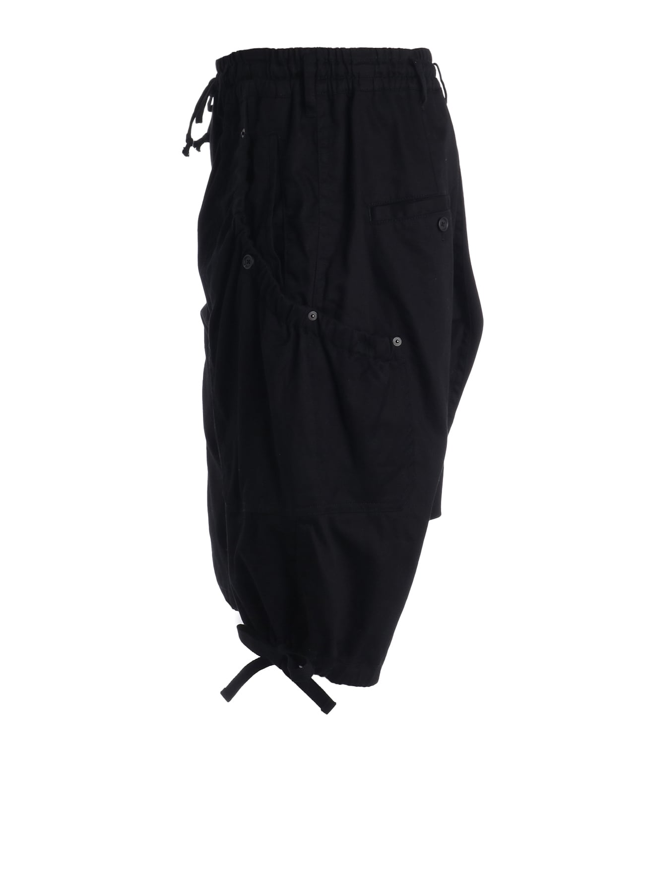 COTTON TWILL GATHERED POCKET SHORT PANTS