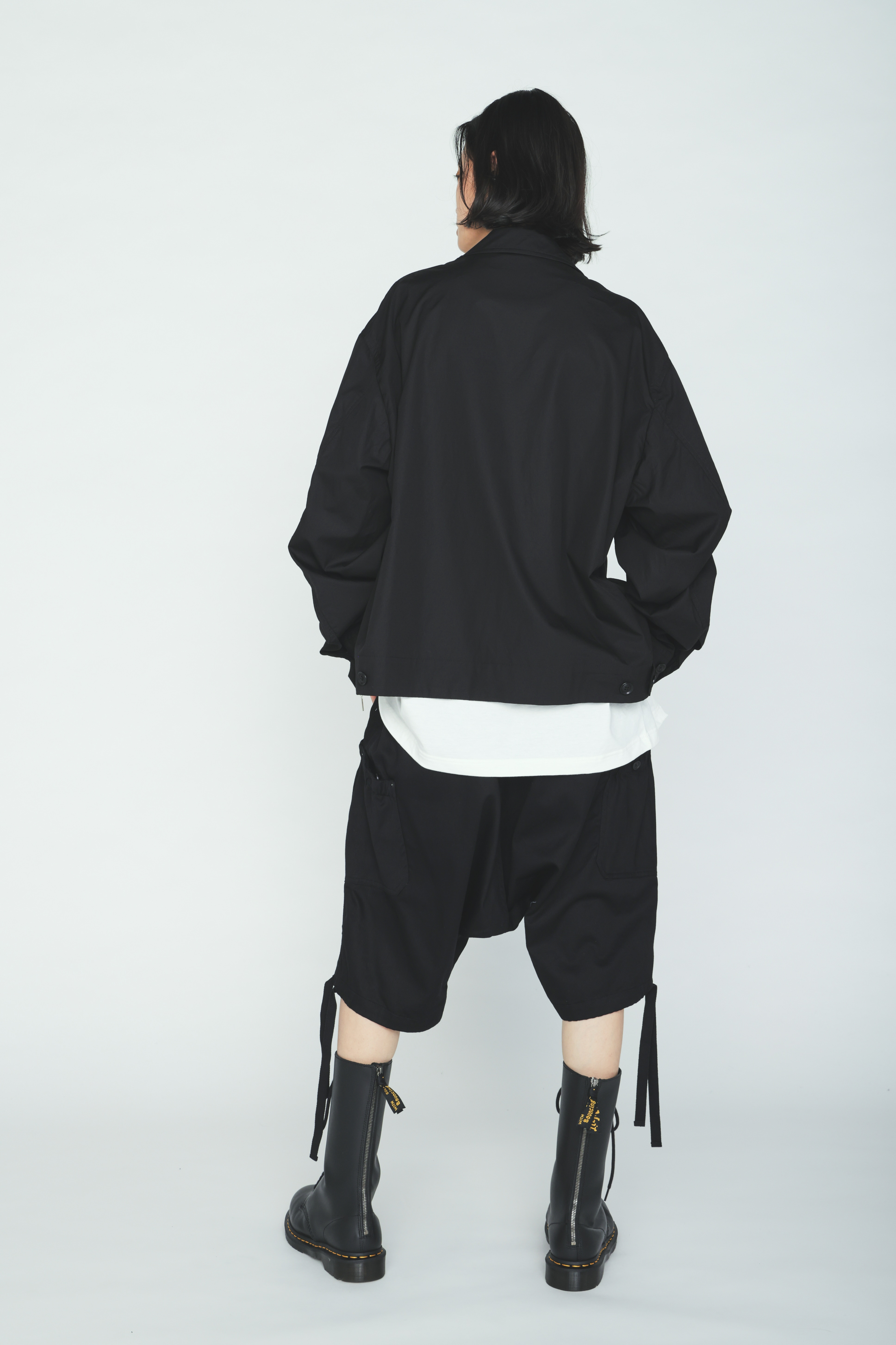 COTTON TWILL GATHERED POCKET SHORT PANTS