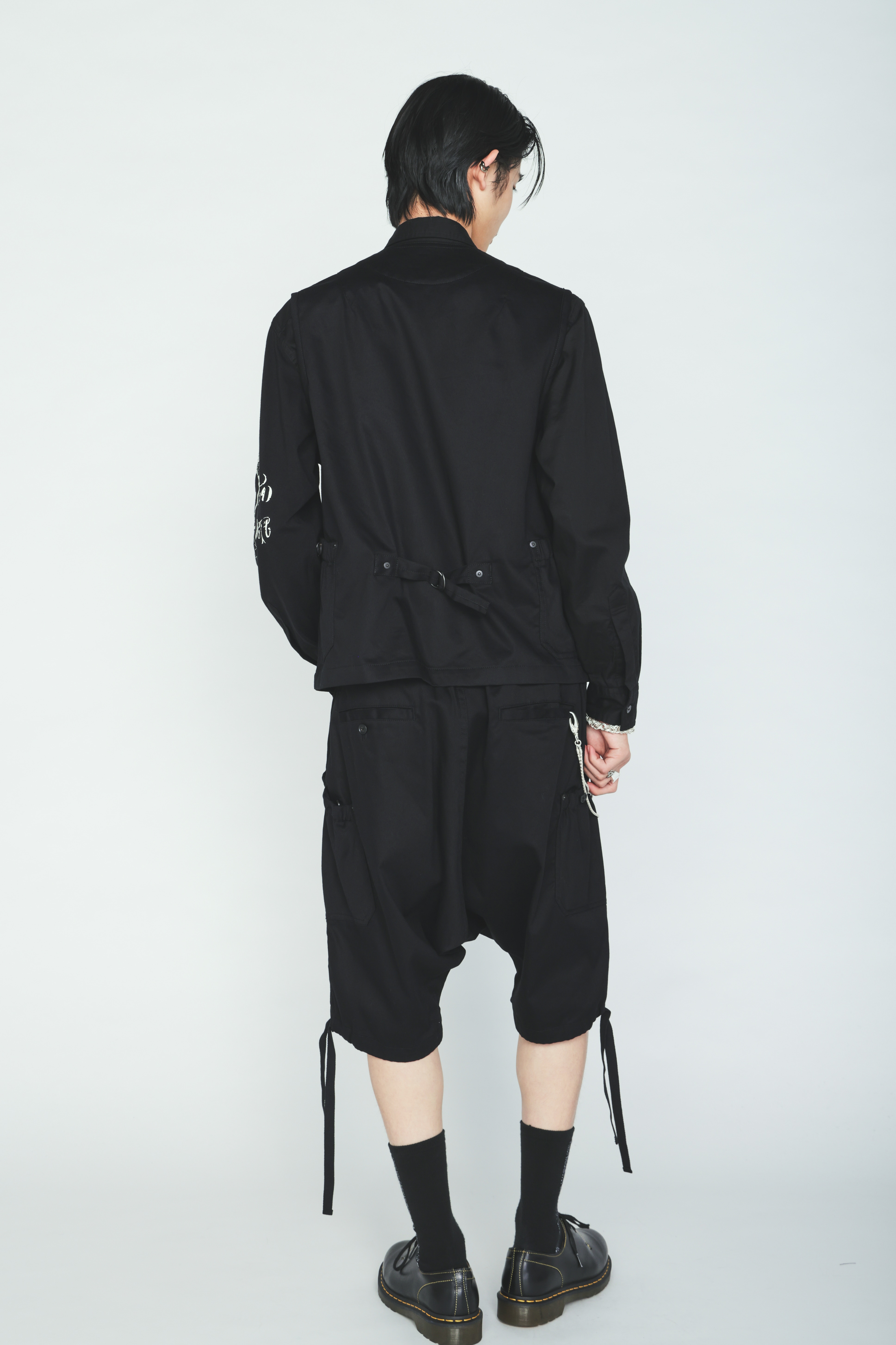 COTTON TWILL GATHERED POCKET SHORT PANTS