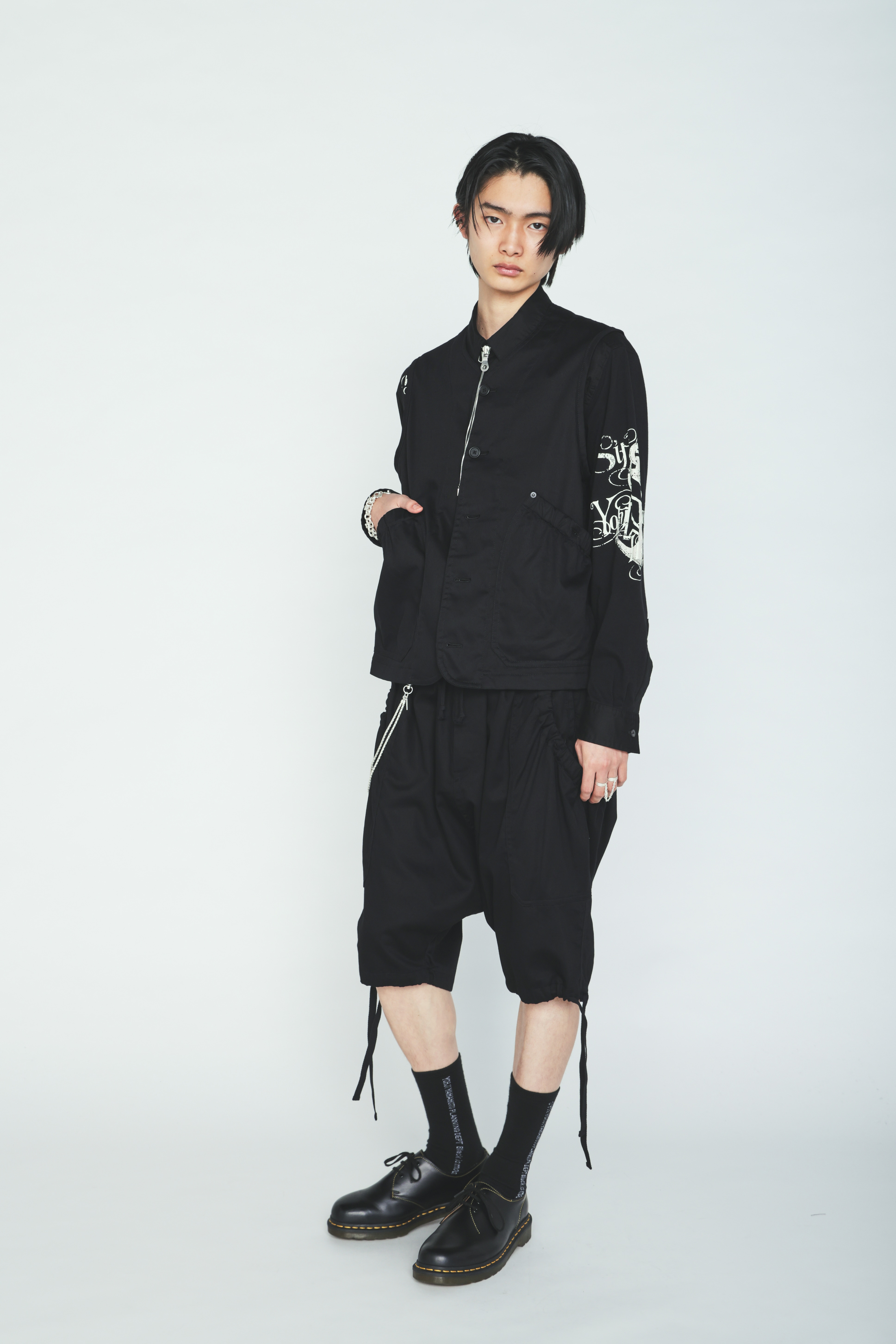 COTTON TWILL GATHERED POCKET SHORT PANTS