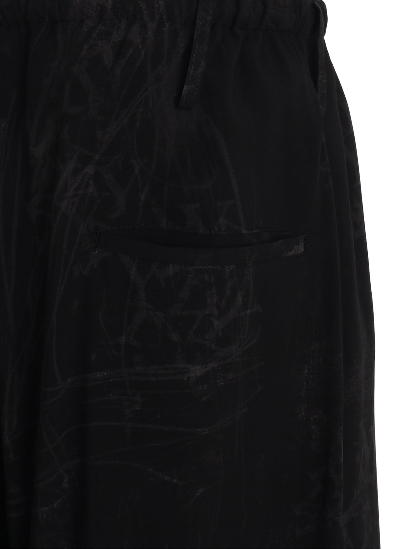 RAYON “Y” LETTER AND SUN-MOON PRINT DRAWSTRING PANTS