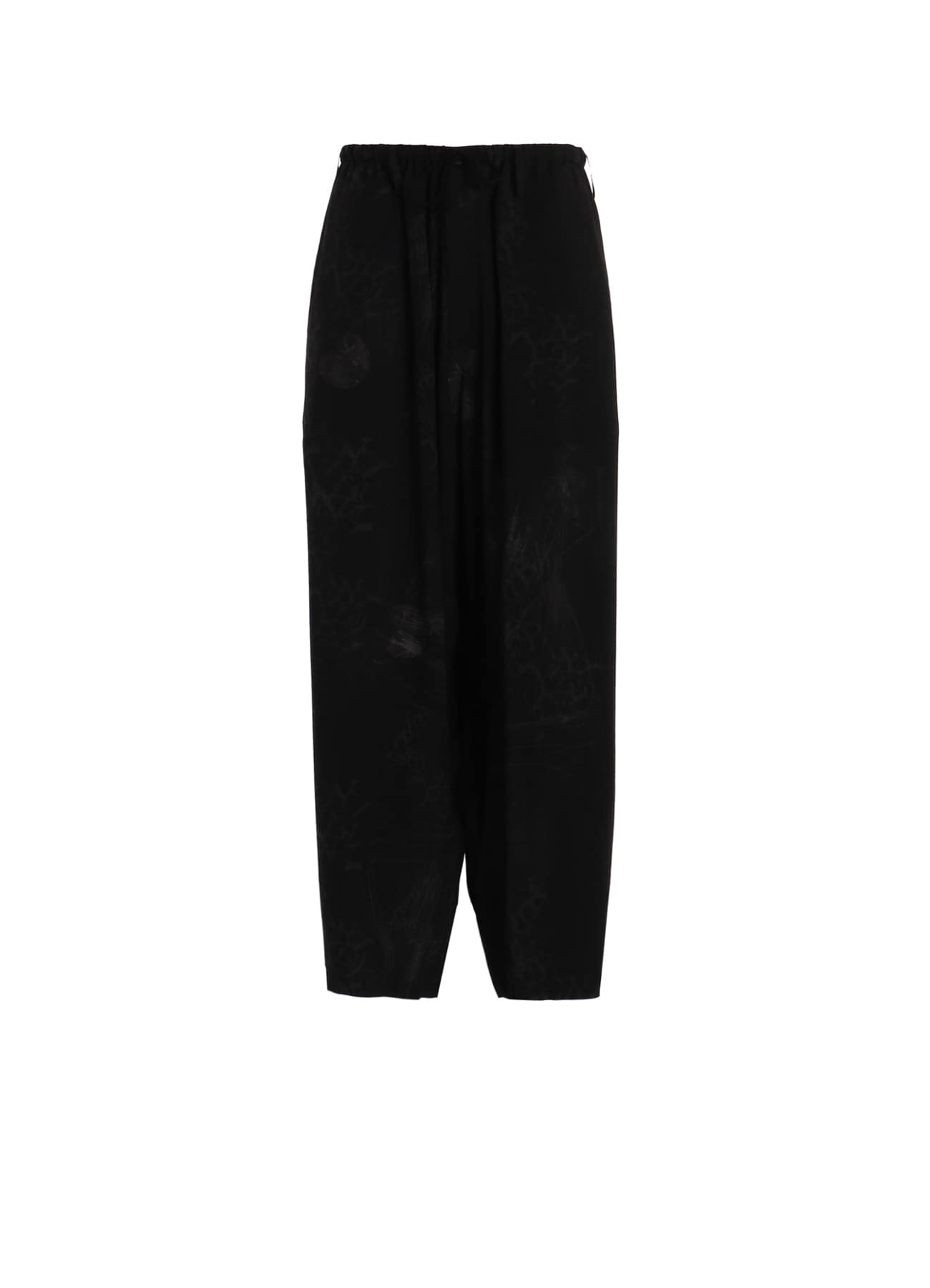 RAYON “Y” LETTER AND SUN-MOON PRINT DRAWSTRING PANTS