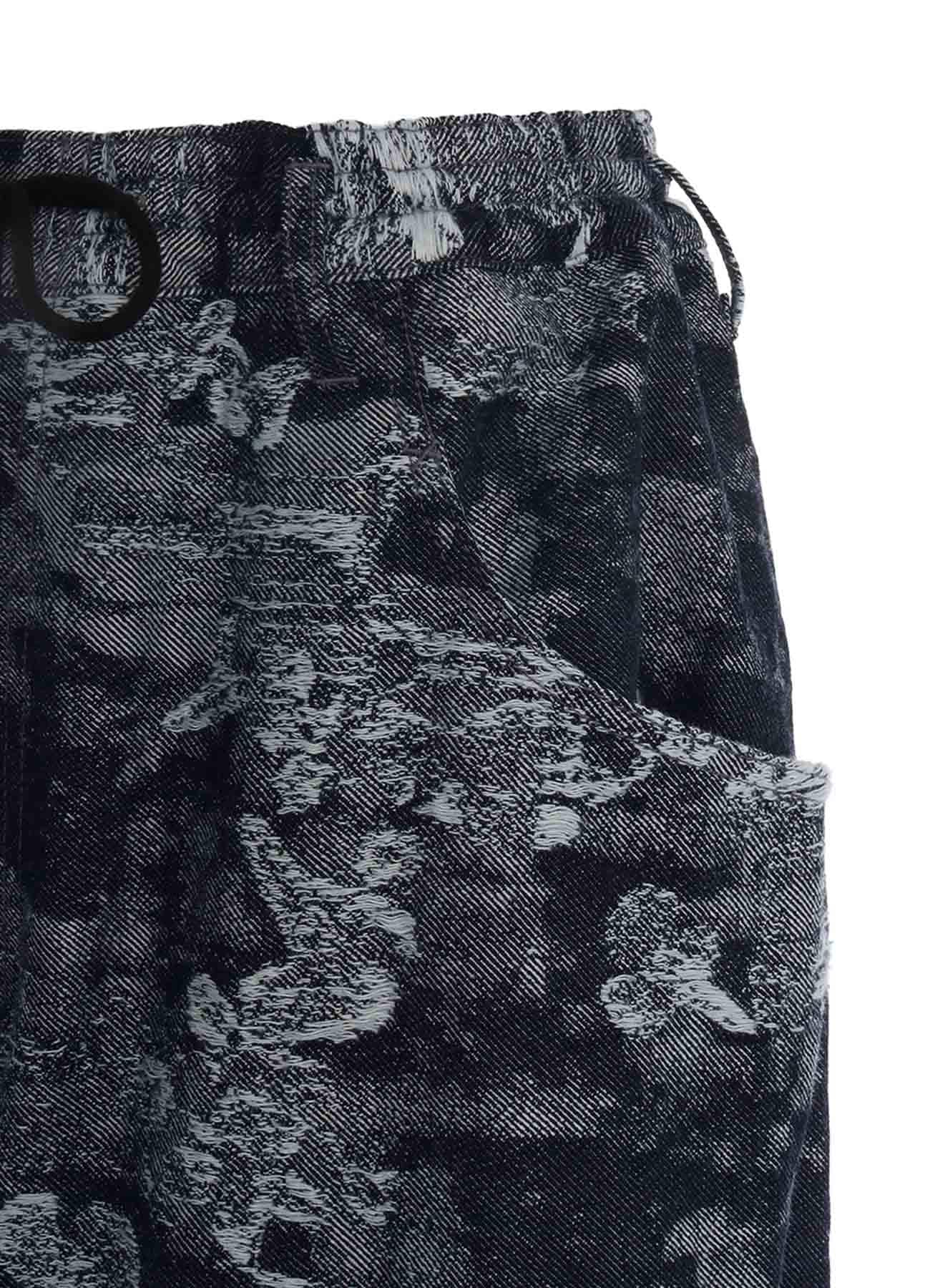 JACQUARD DENIM SAROUEL PANTS