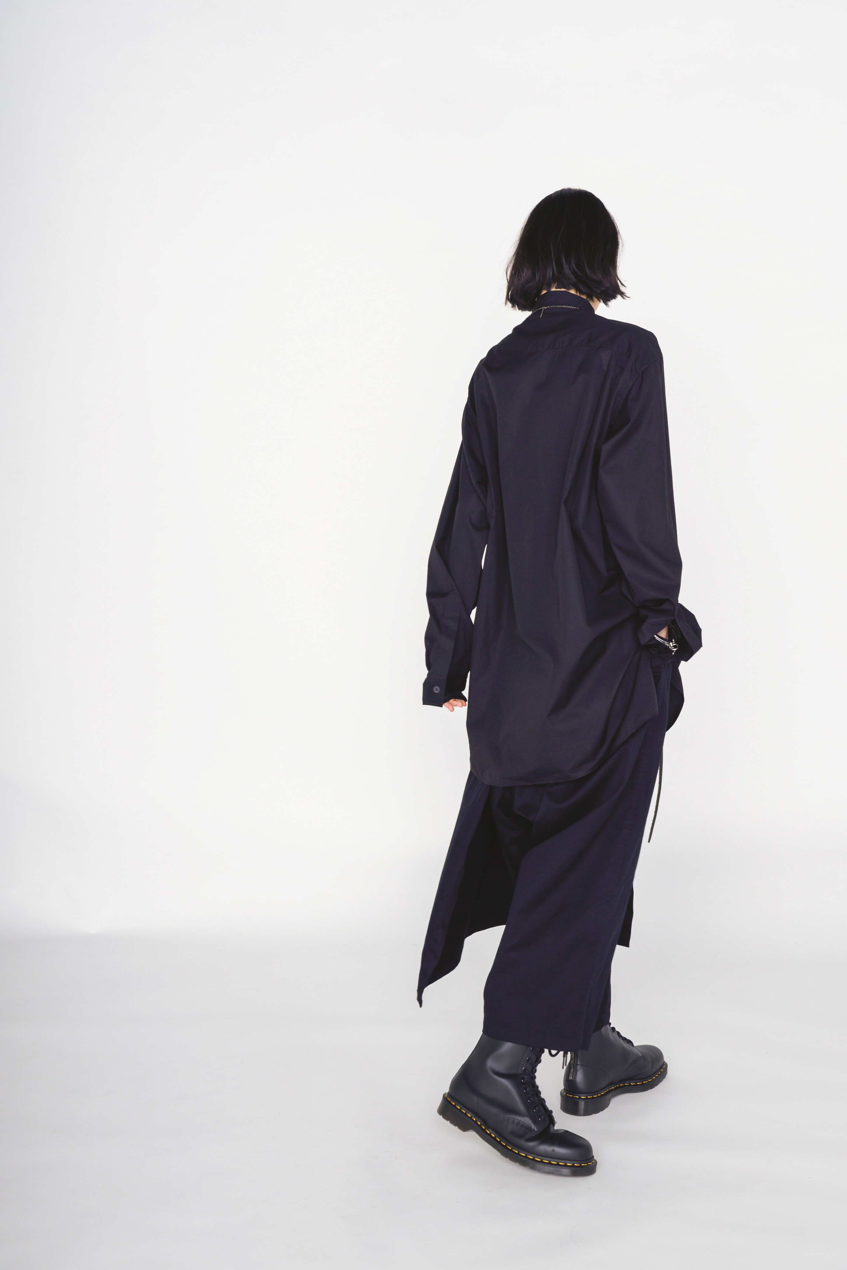 COTTON TWILL GATHERED POCKET WRAP PANTS