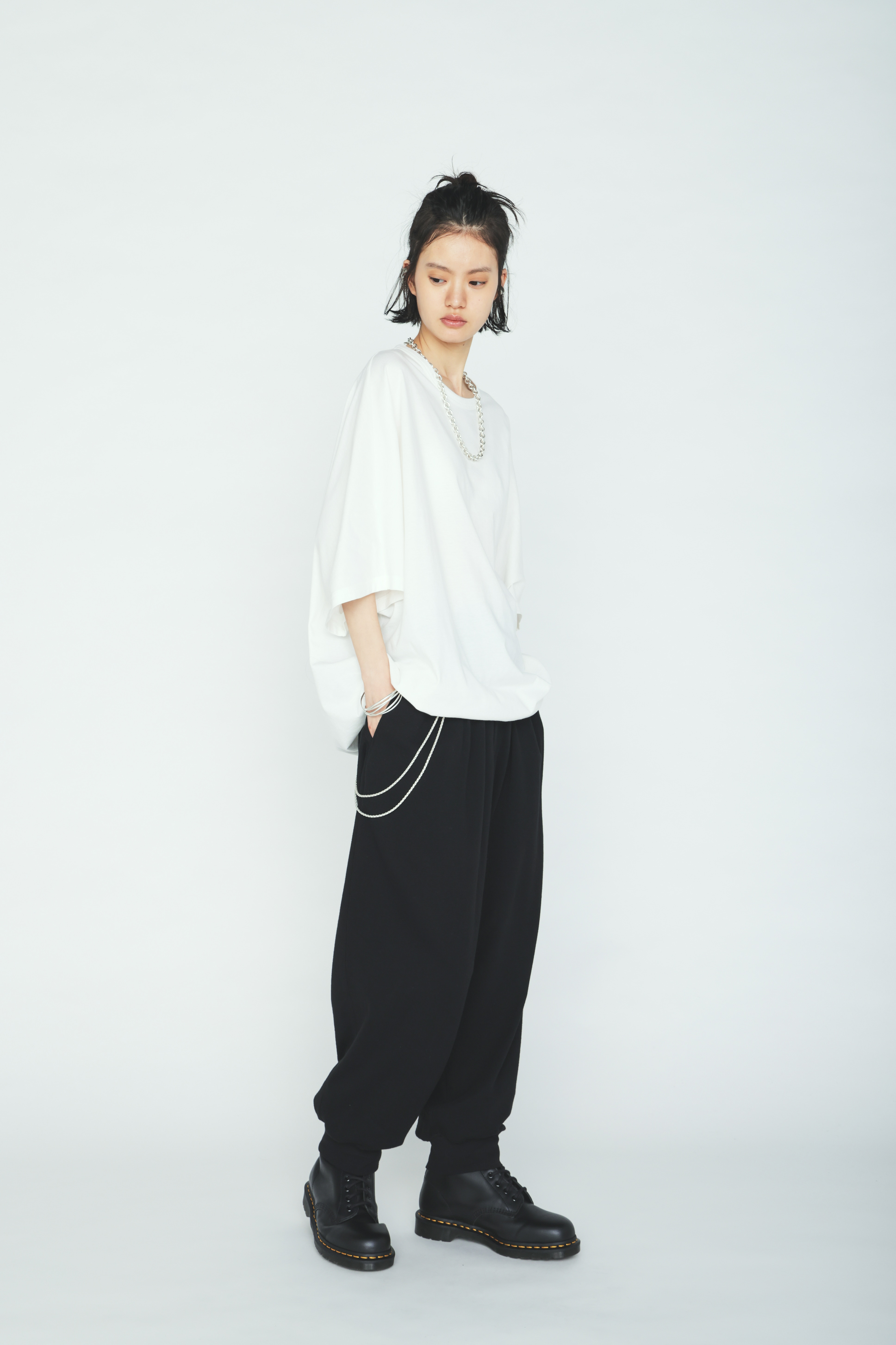 40/1 COTTON GAUZE FLEECE TWO-TUCK JOGGER PANTS