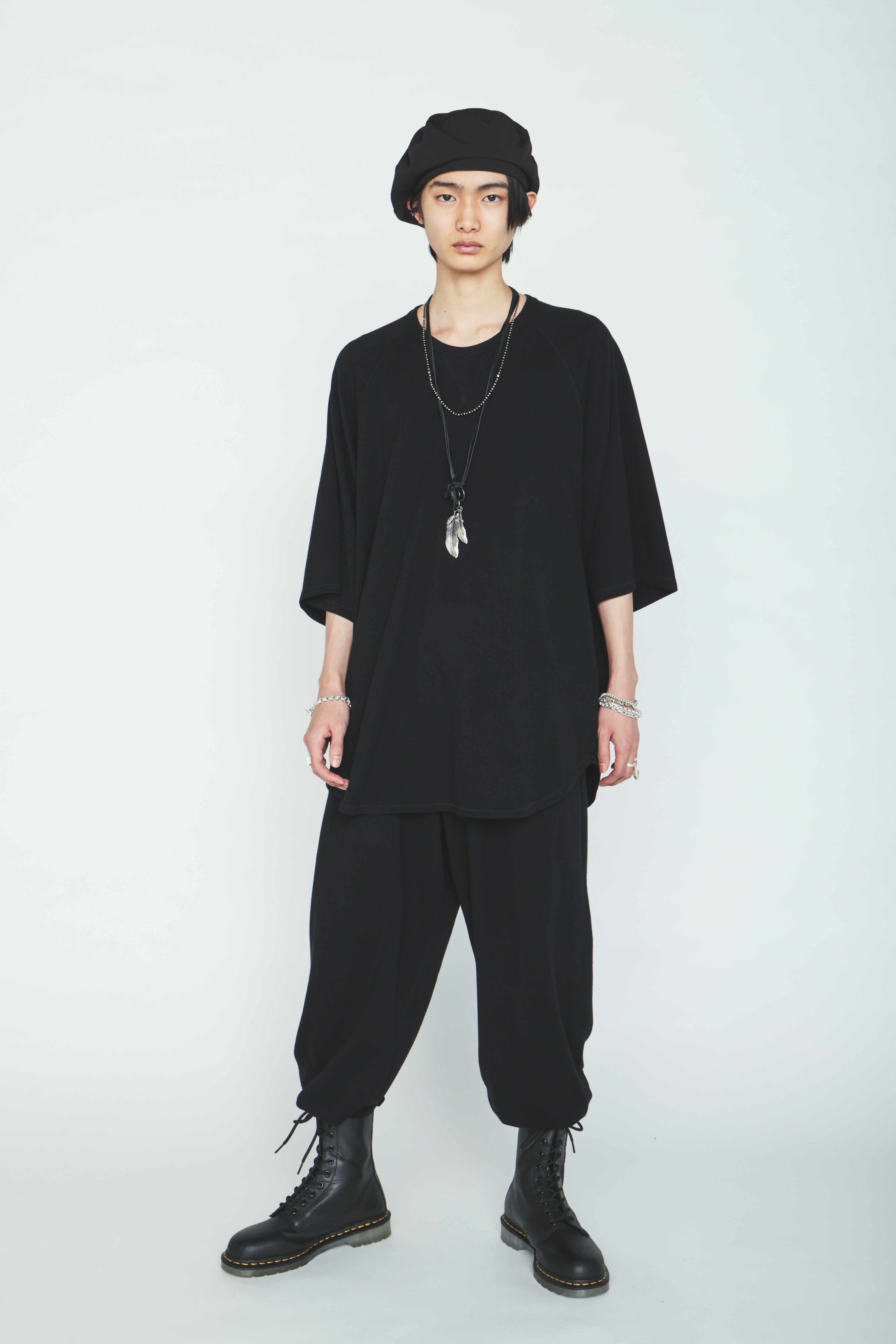 40/1 COTTON GAUZE FLEECE TWO-TUCK JOGGER PANTS