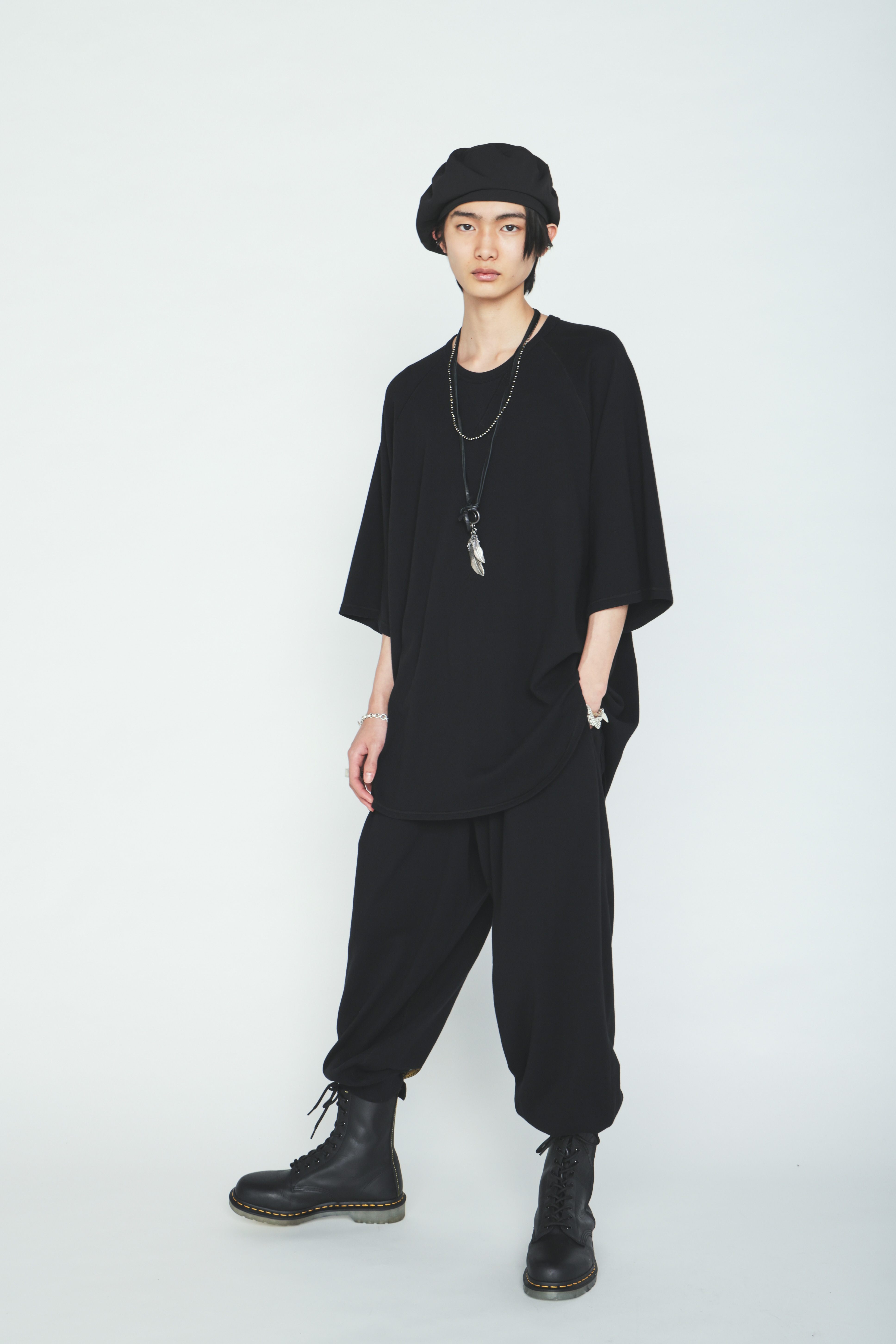 40/1 COTTON GAUZE FLEECE TWO-TUCK JOGGER PANTS