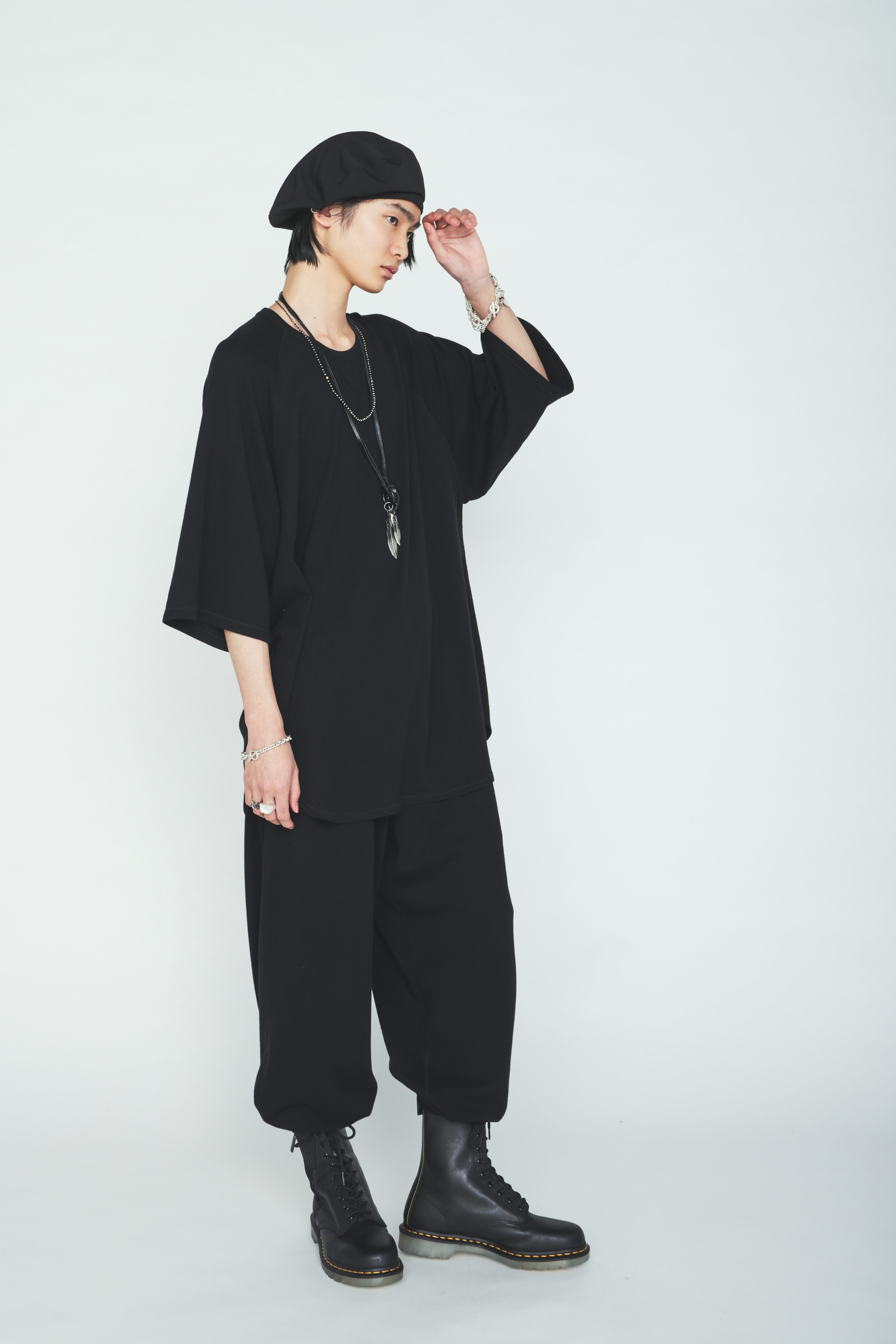 40/1 COTTON GAUZE FLEECE TWO-TUCK JOGGER PANTS