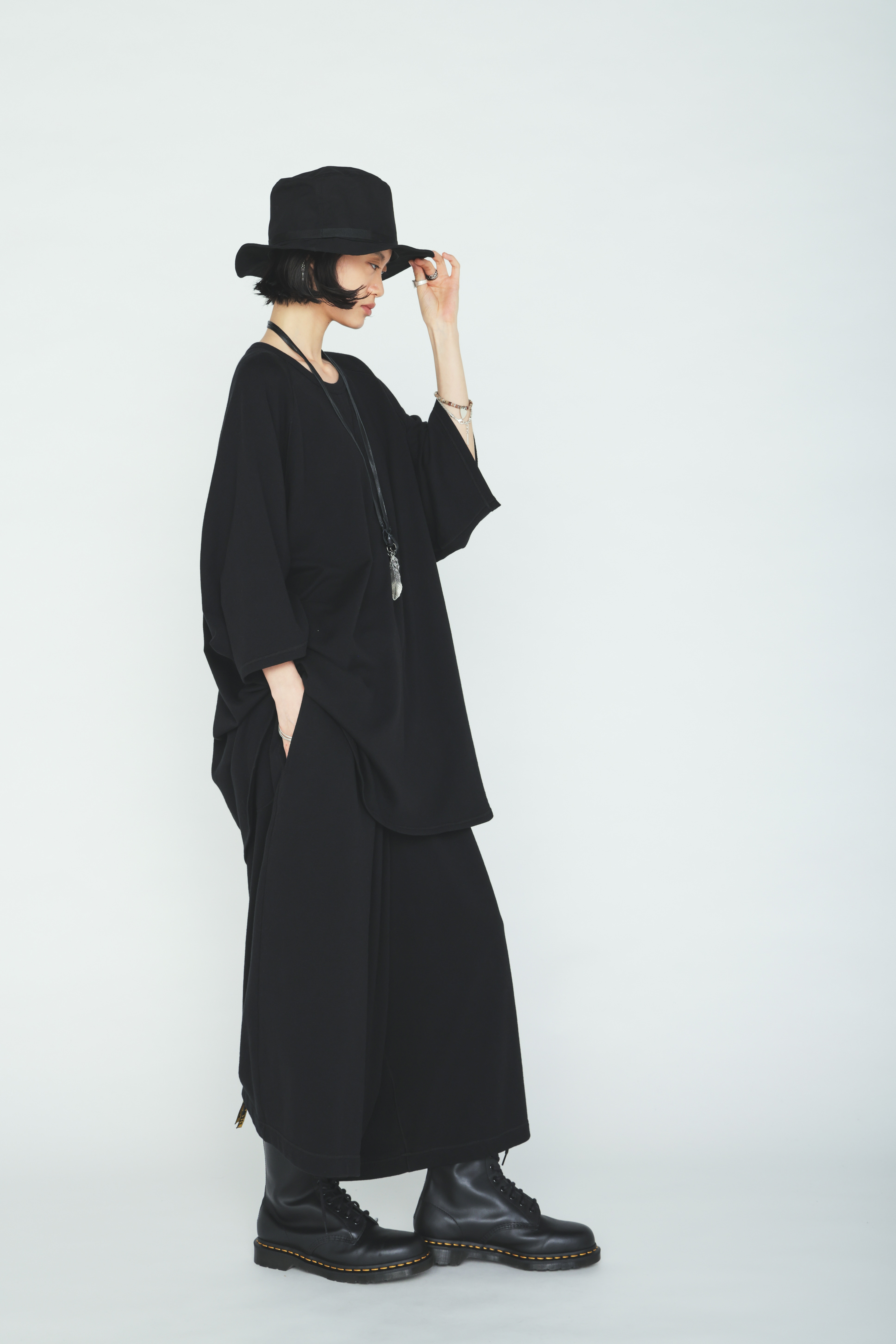 40/1 COTTON GAUZE FLEECE CULOTTE PANTS