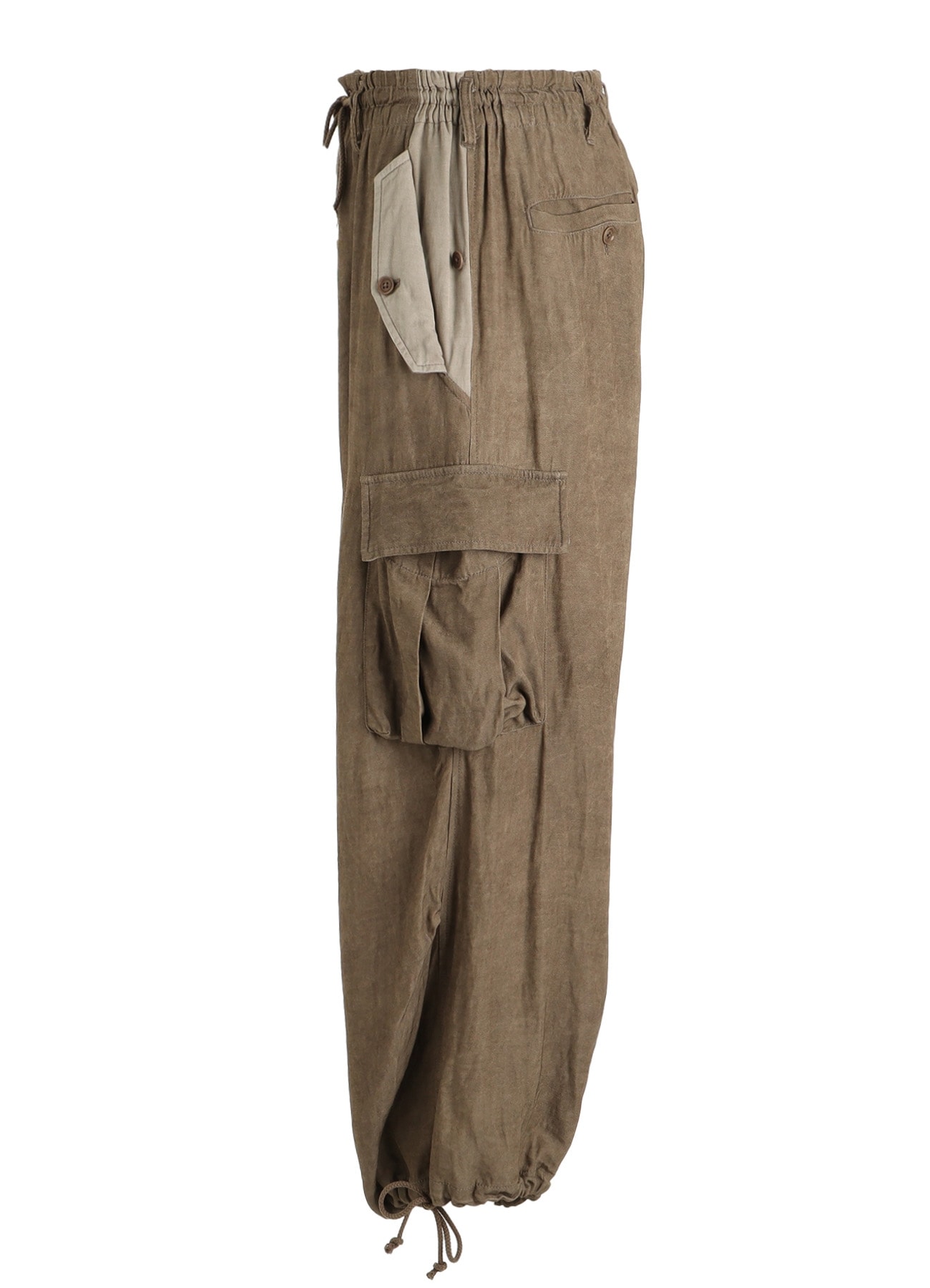 VIS/LI TWILL PIGMENT PRINT KNEE-TUCK CARGO PANTS