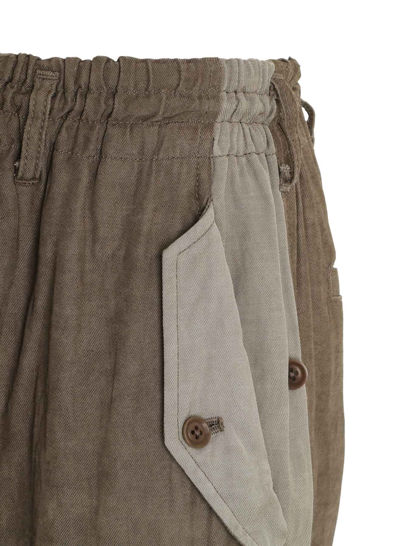 VIS/LI TWILL PIGMENT PRINT KNEE-TUCK CARGO PANTS