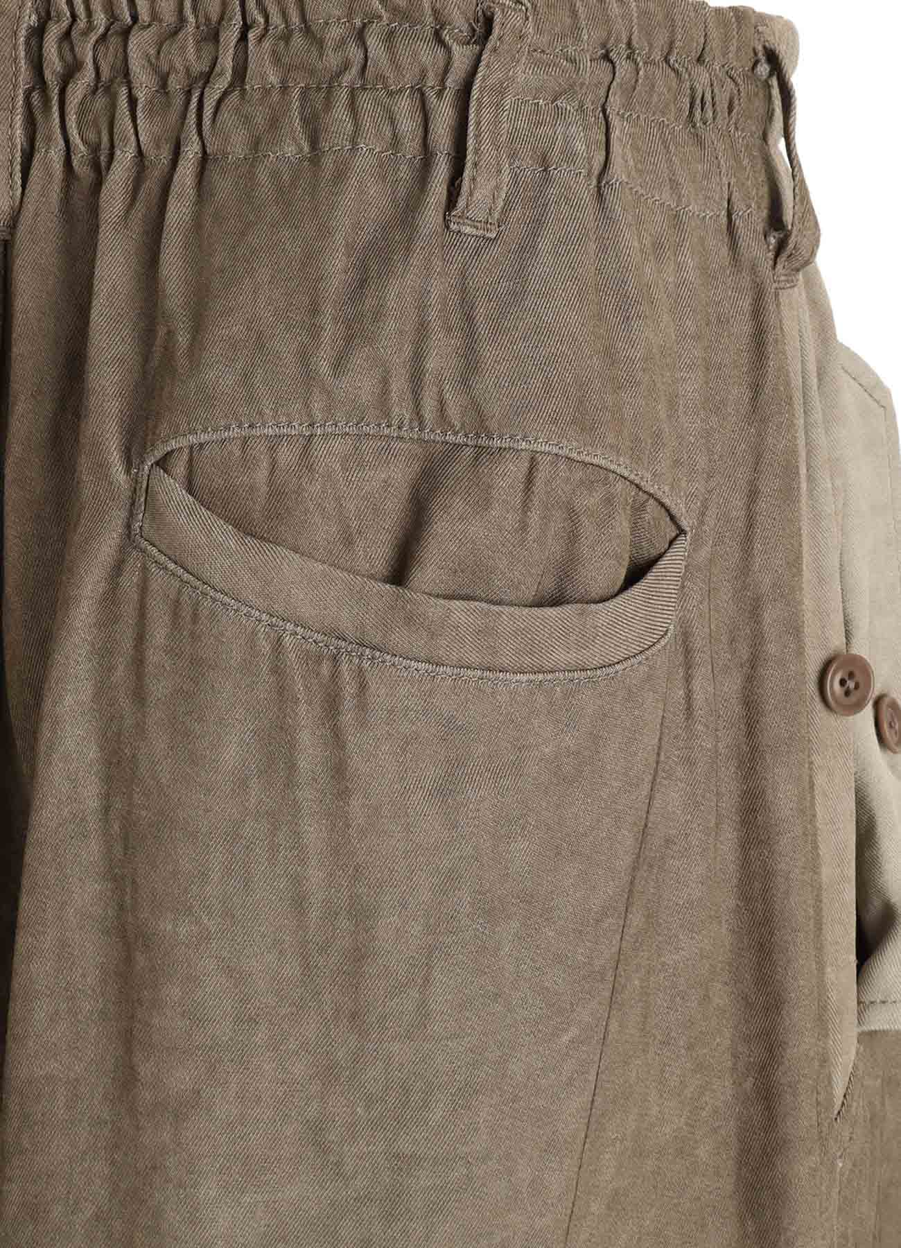 VIS/LI TWILL PIGMENT PRINT KNEE-TUCK CARGO PANTS