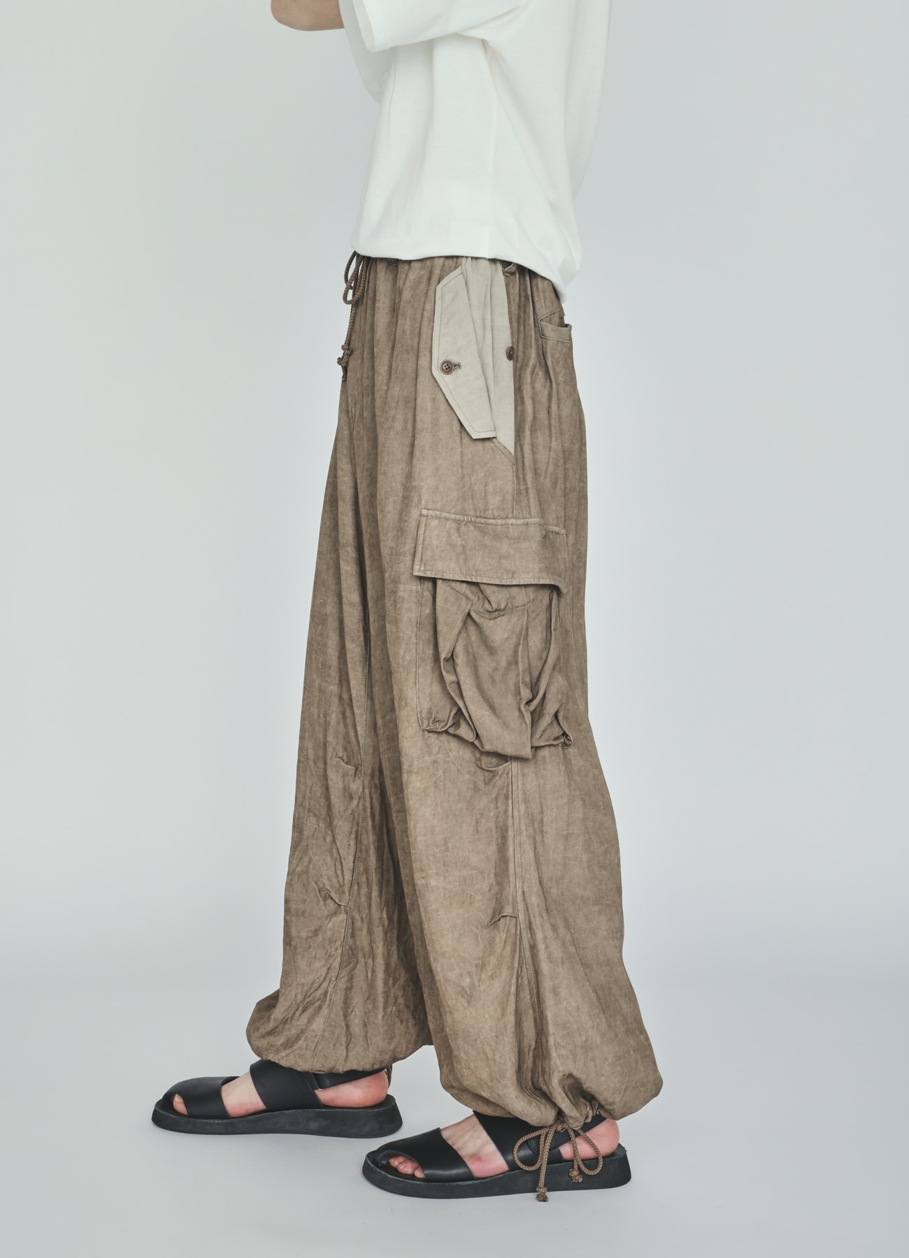 VIS/LI TWILL PIGMENT PRINT KNEE-TUCK CARGO PANTS