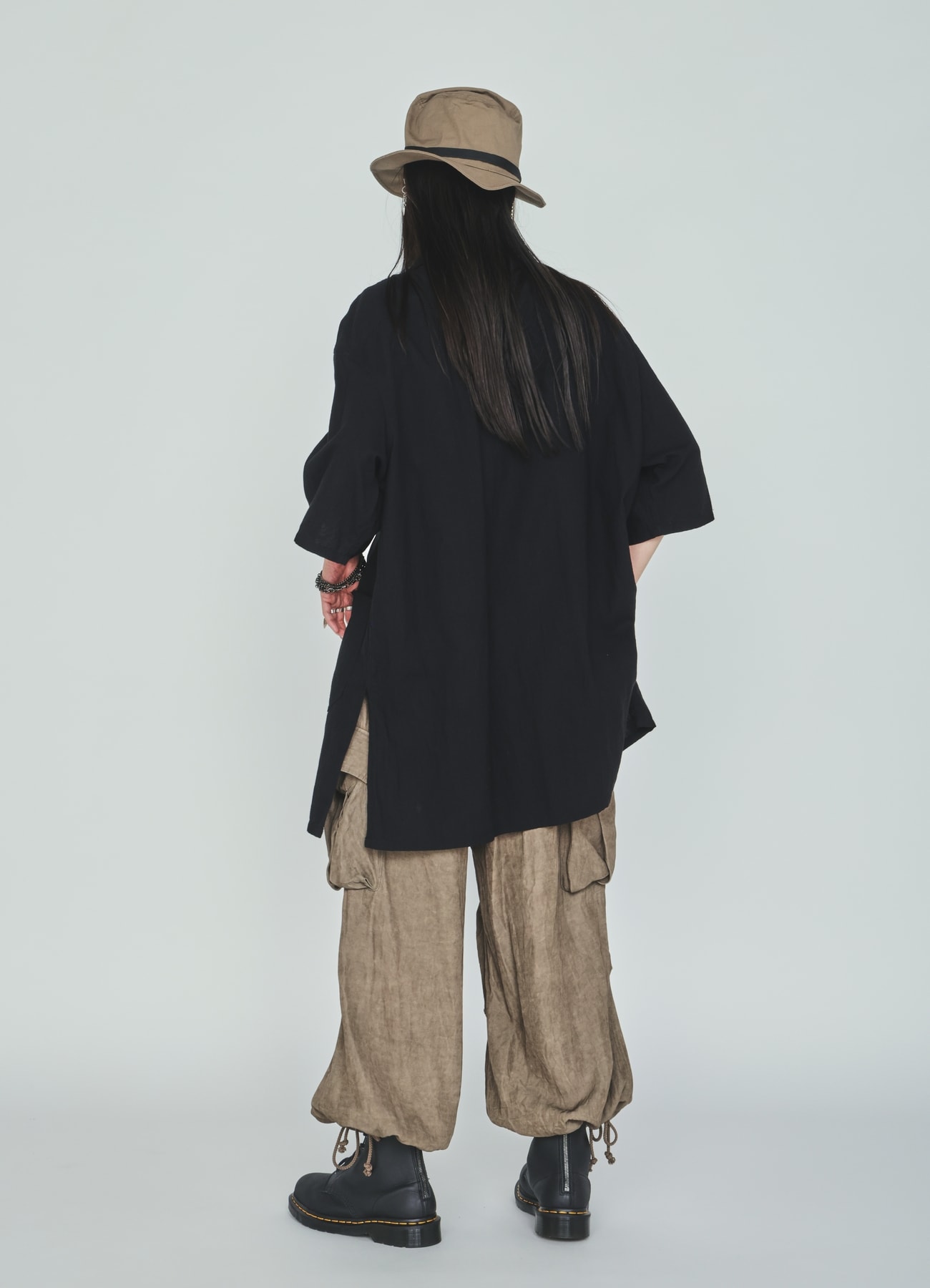 VIS/LI TWILL PIGMENT PRINT KNEE-TUCK CARGO PANTS