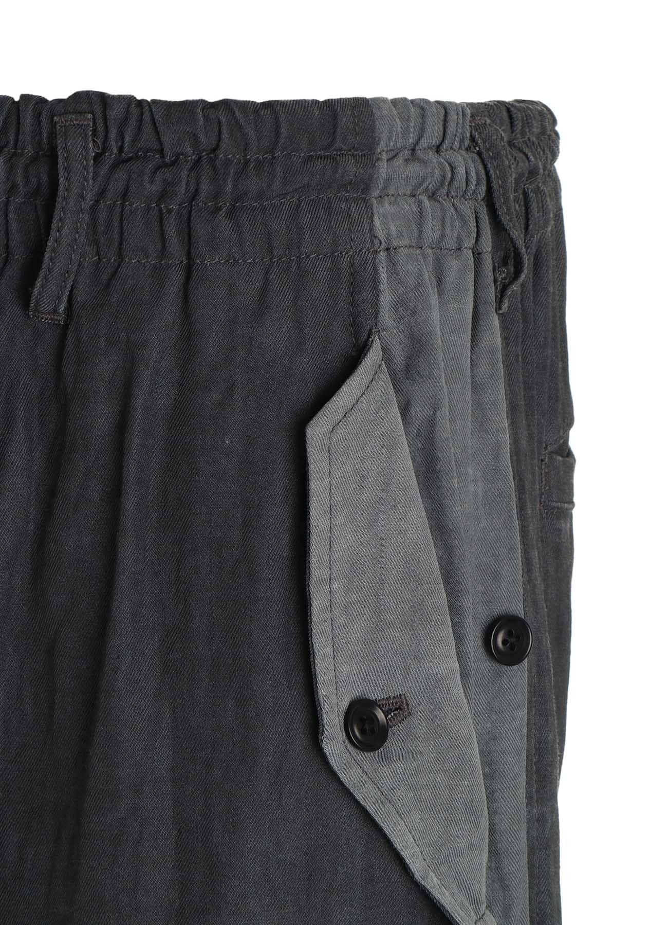 VIS/LI TWILL PIGMENT PRINT KNEE-TUCK CARGO PANTS