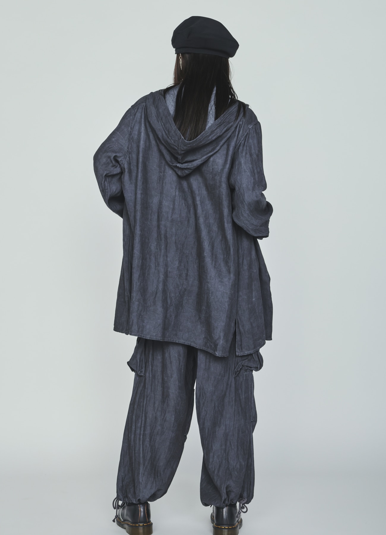 VIS/LI TWILL PIGMENT PRINT KNEE-TUCK CARGO PANTS