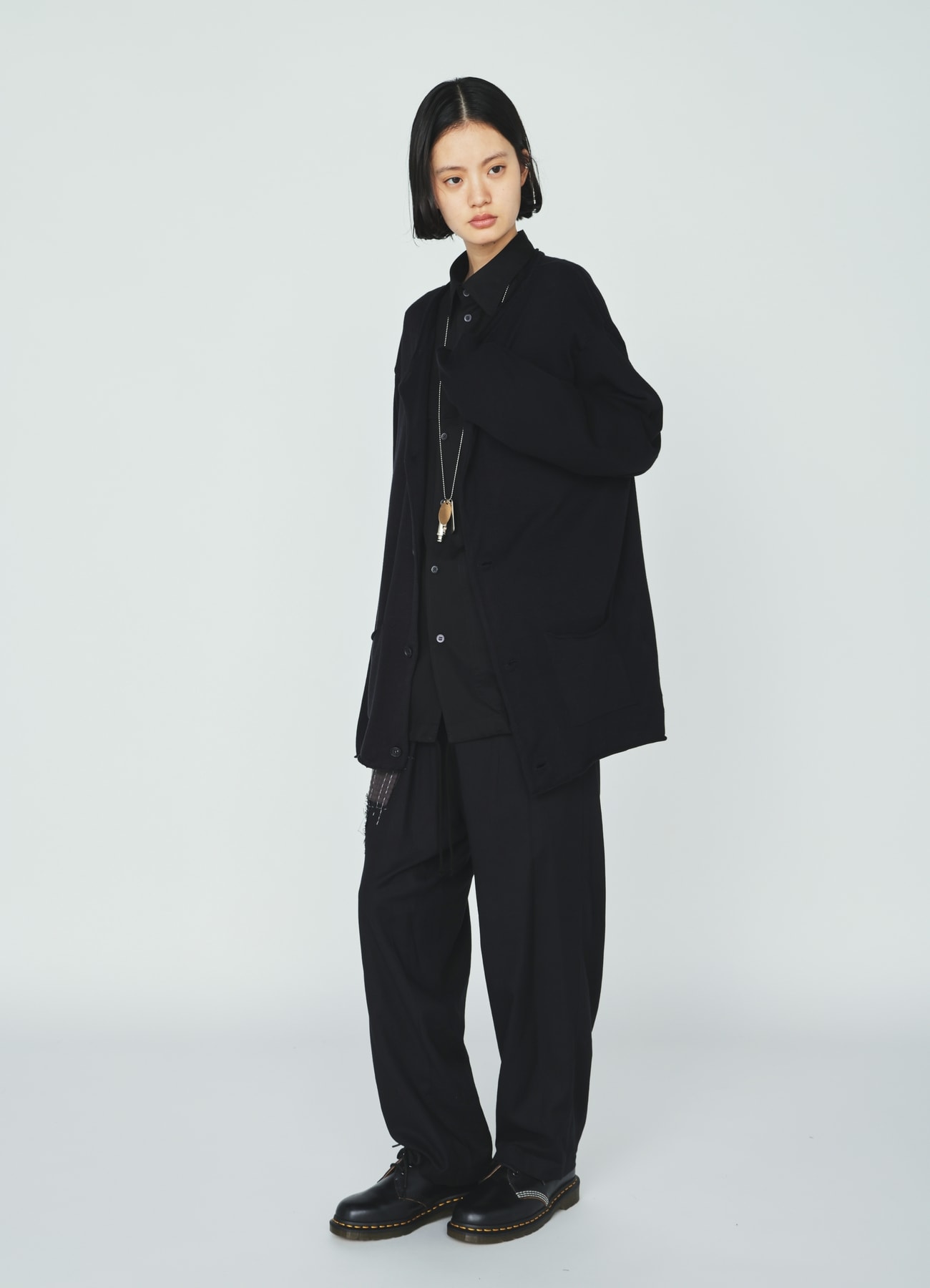 ORGANIC COTTON WASHER TAPERED PANTS WITH SASHIKO EMBROIDERY