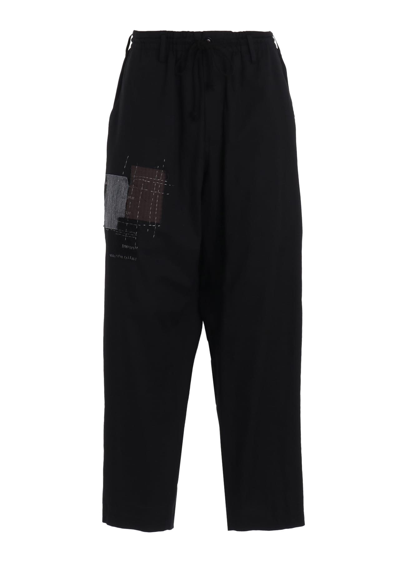 ORGANIC COTTON WASHER TAPERED PANTS WITH SASHIKO EMBROIDERY