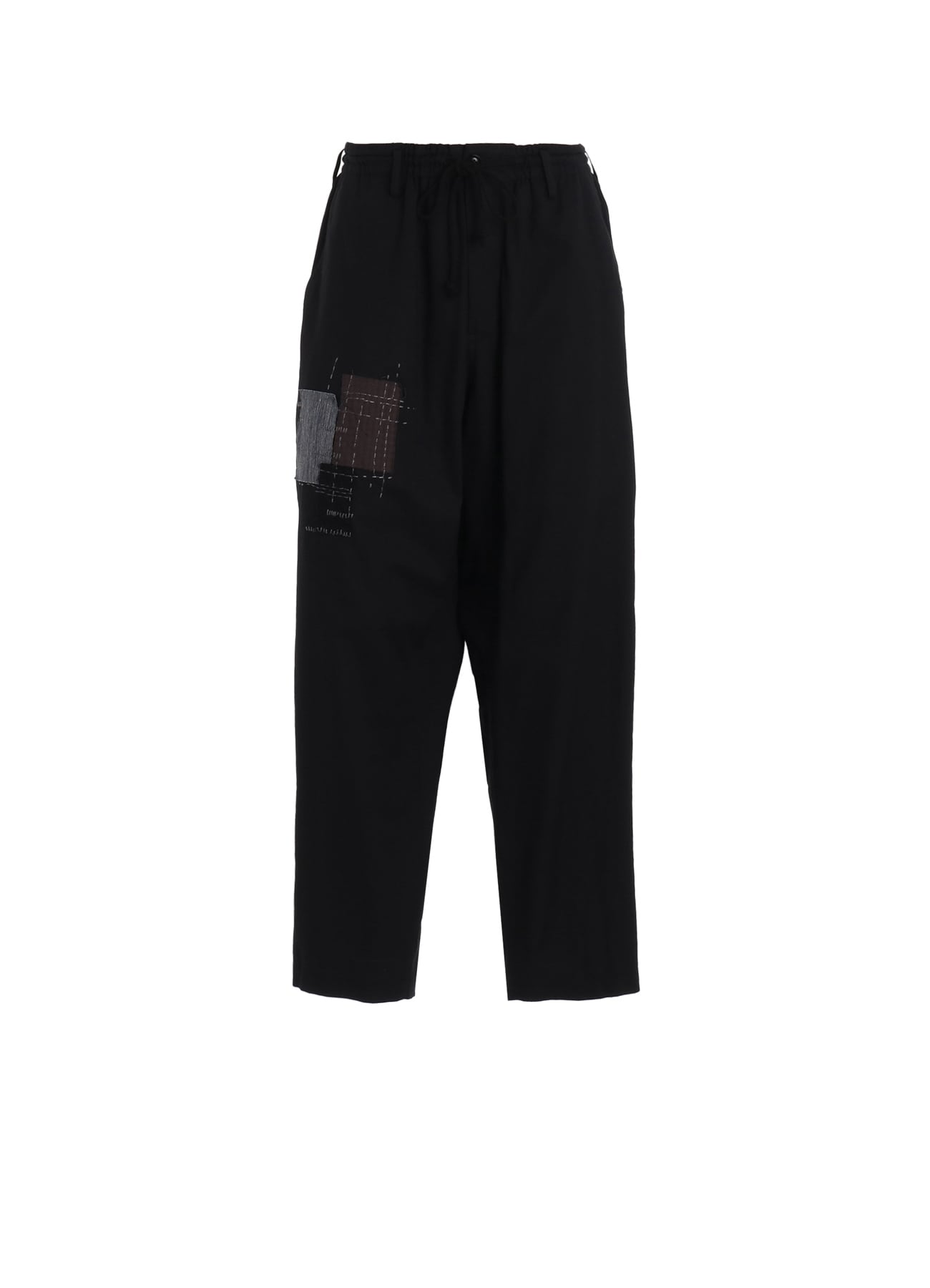 ORGANIC COTTON WASHER TAPERED PANTS WITH SASHIKO EMBROIDERY