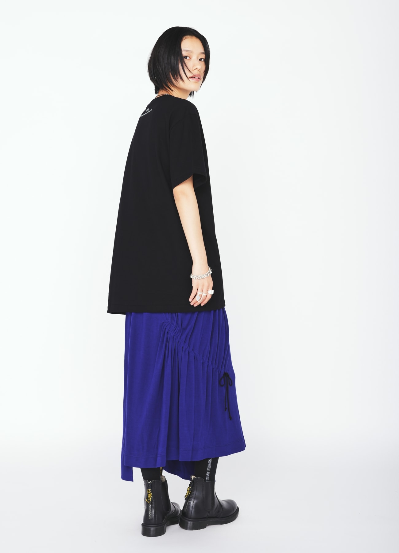RAYON JERSEY DRAWSTRING SKIRT