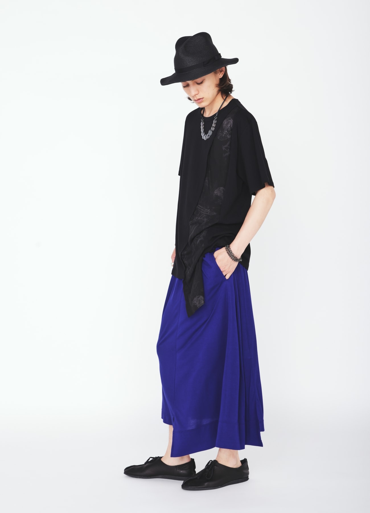 RAYON JERSEY DRAWSTRING SKIRT