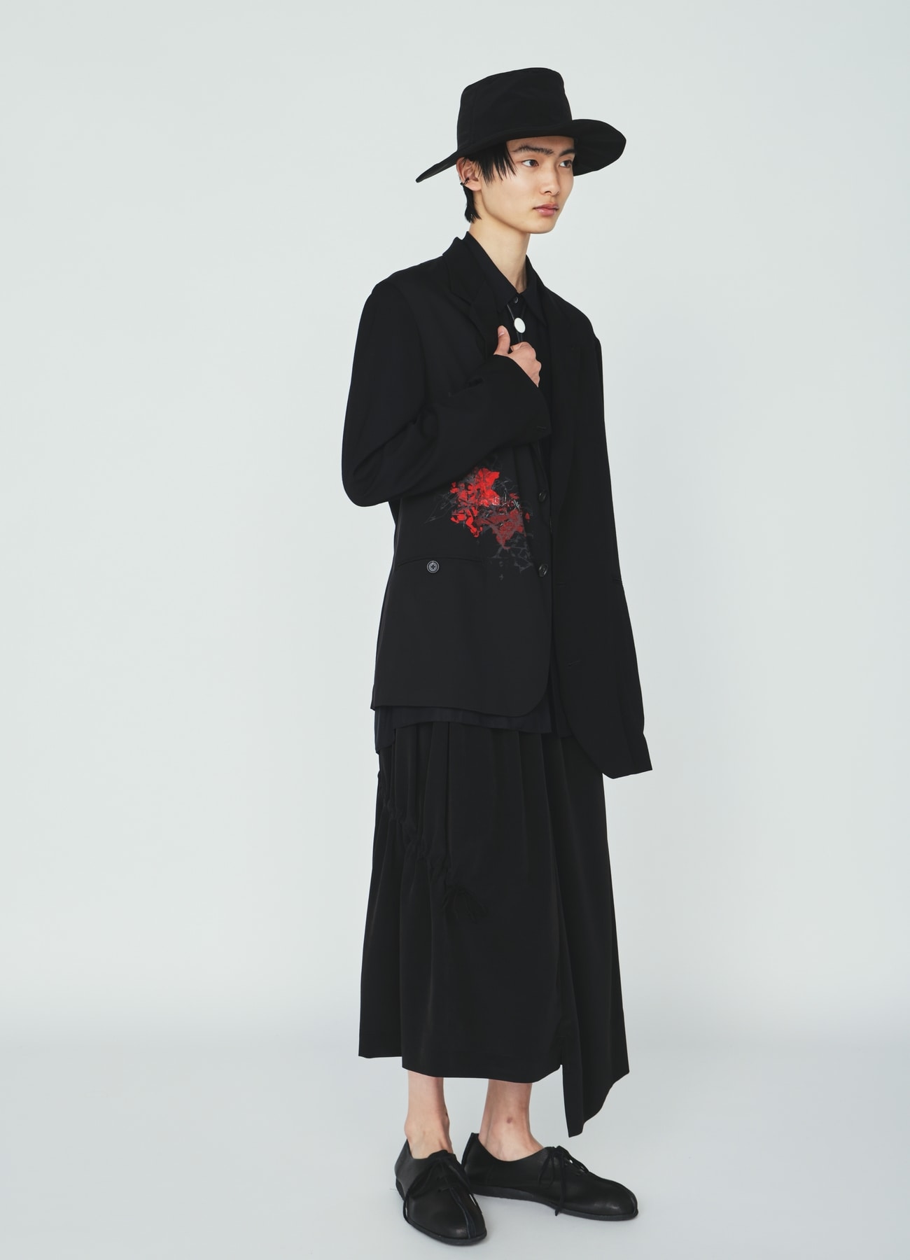 CREPE de CHINE DRAWSTRING SKIRT