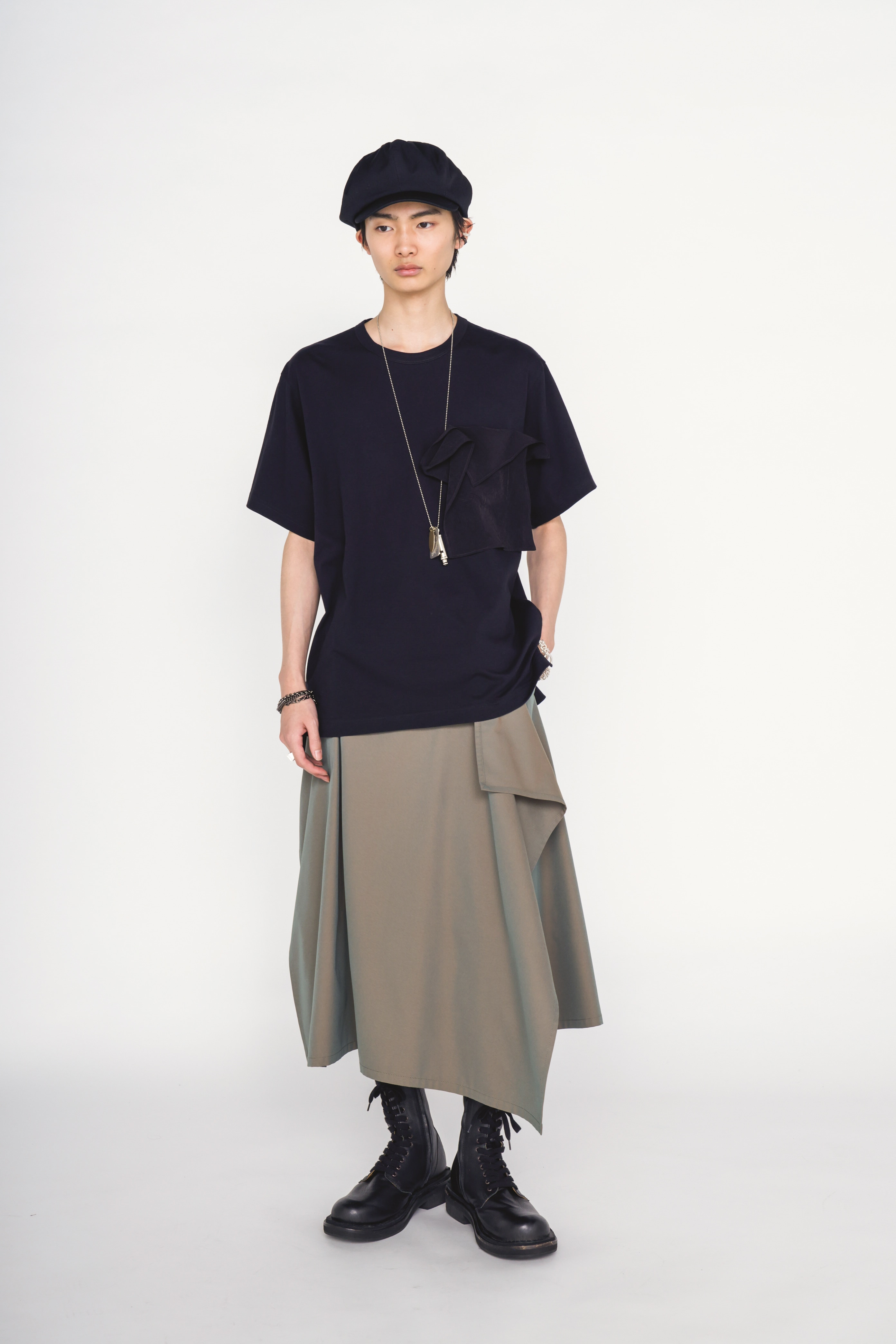 PE/RY REFLECTIVE TWILL WRAP SKIRT