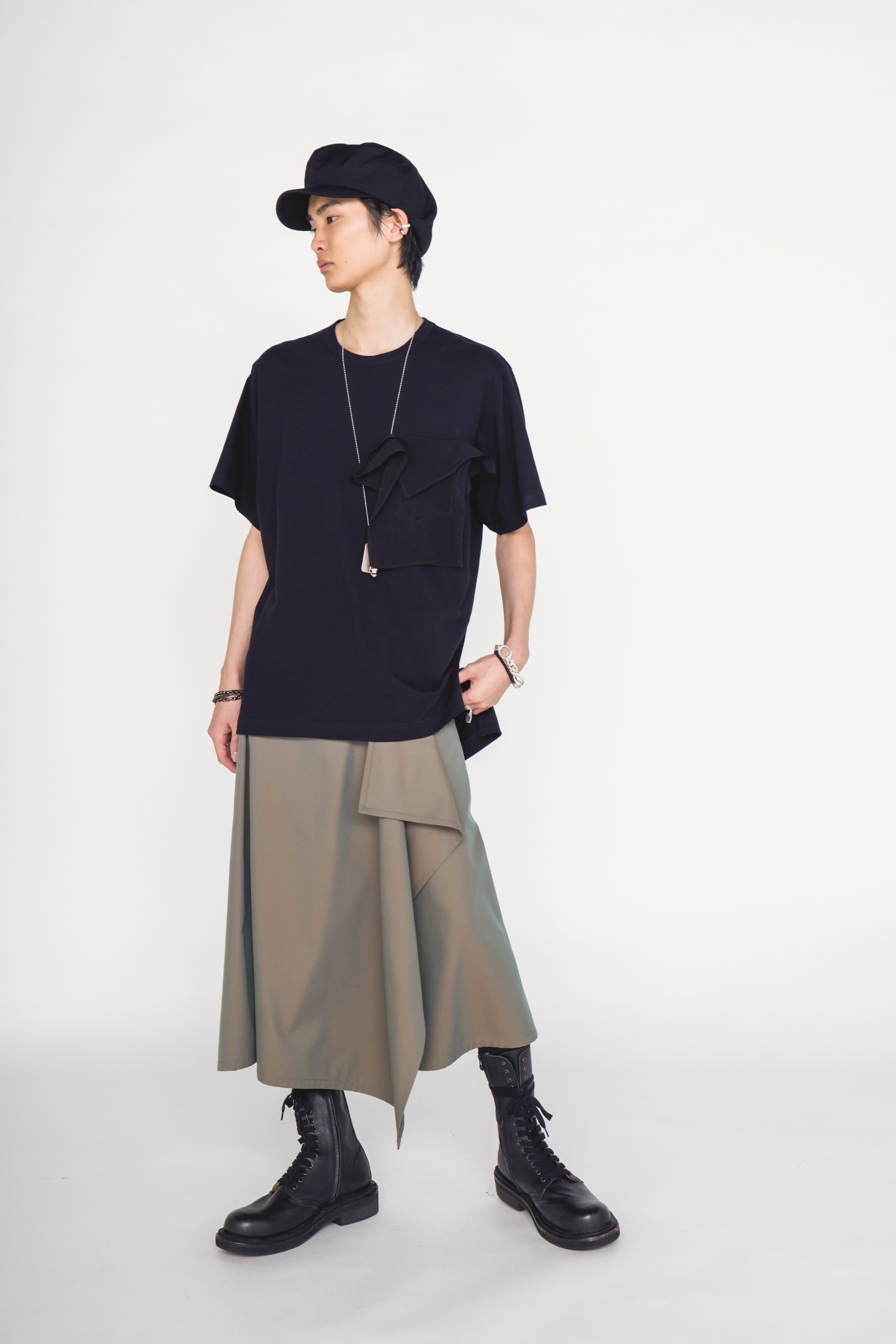 PE/RY REFLECTIVE TWILL WRAP SKIRT