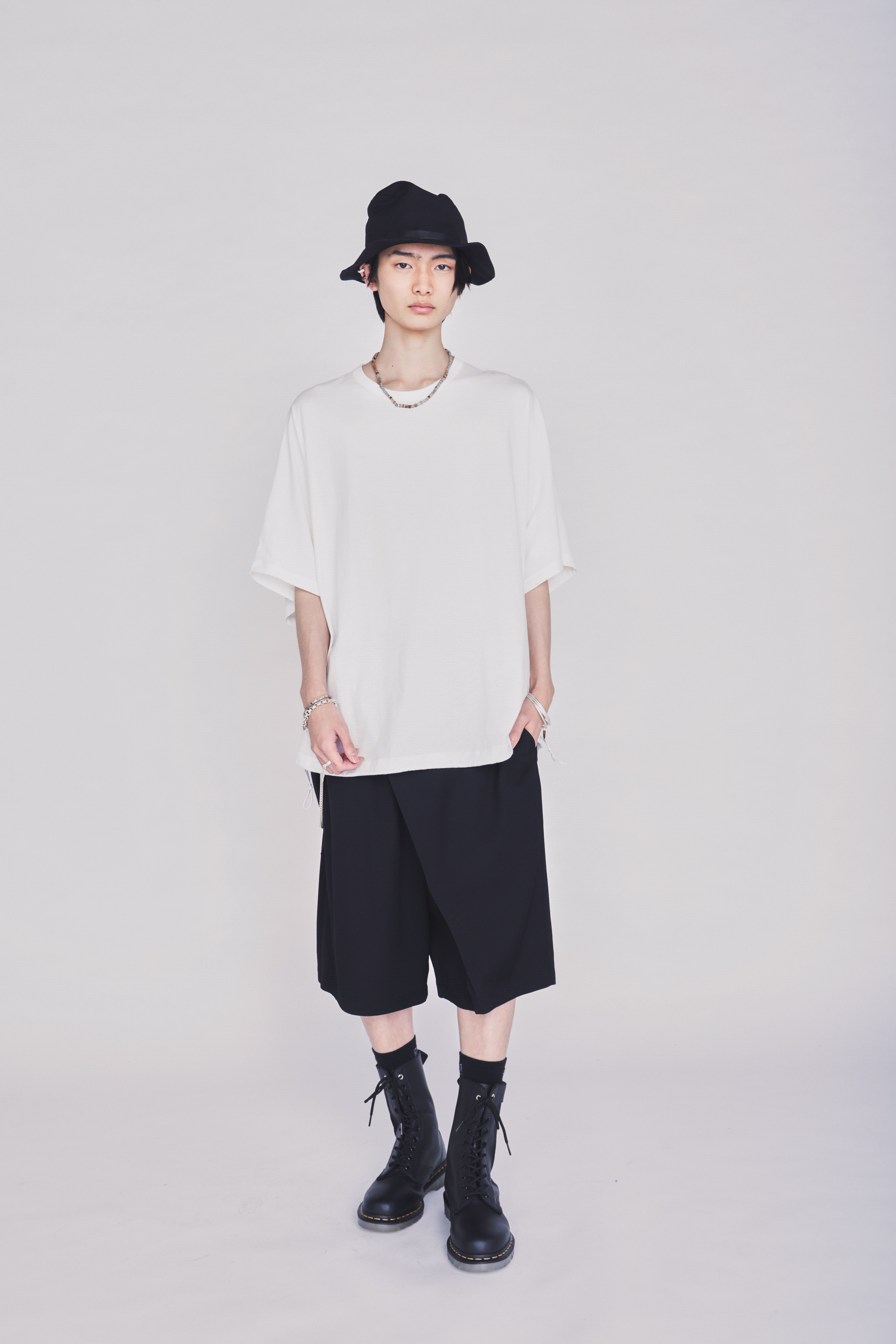 30/COTTON JERSEY ELASTIC HEM T-SHIRT
