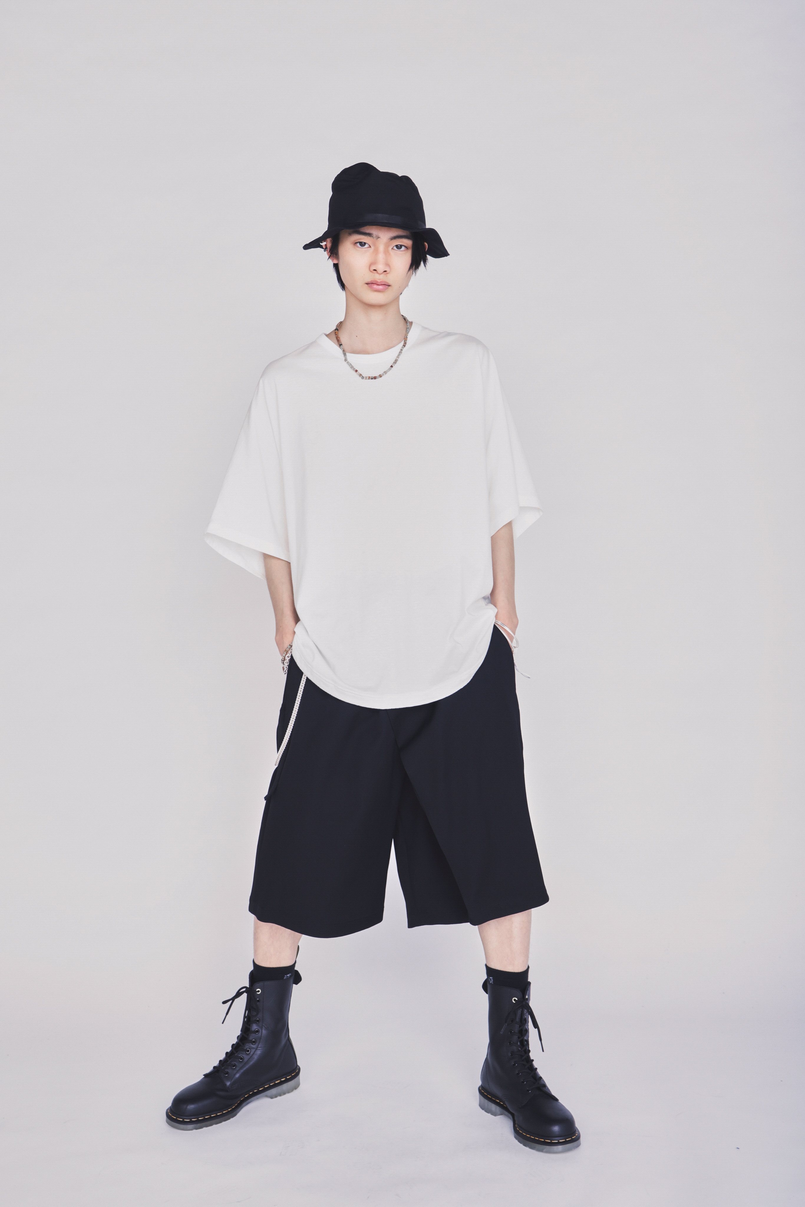 30/COTTON JERSEY ELASTIC HEM T-SHIRT