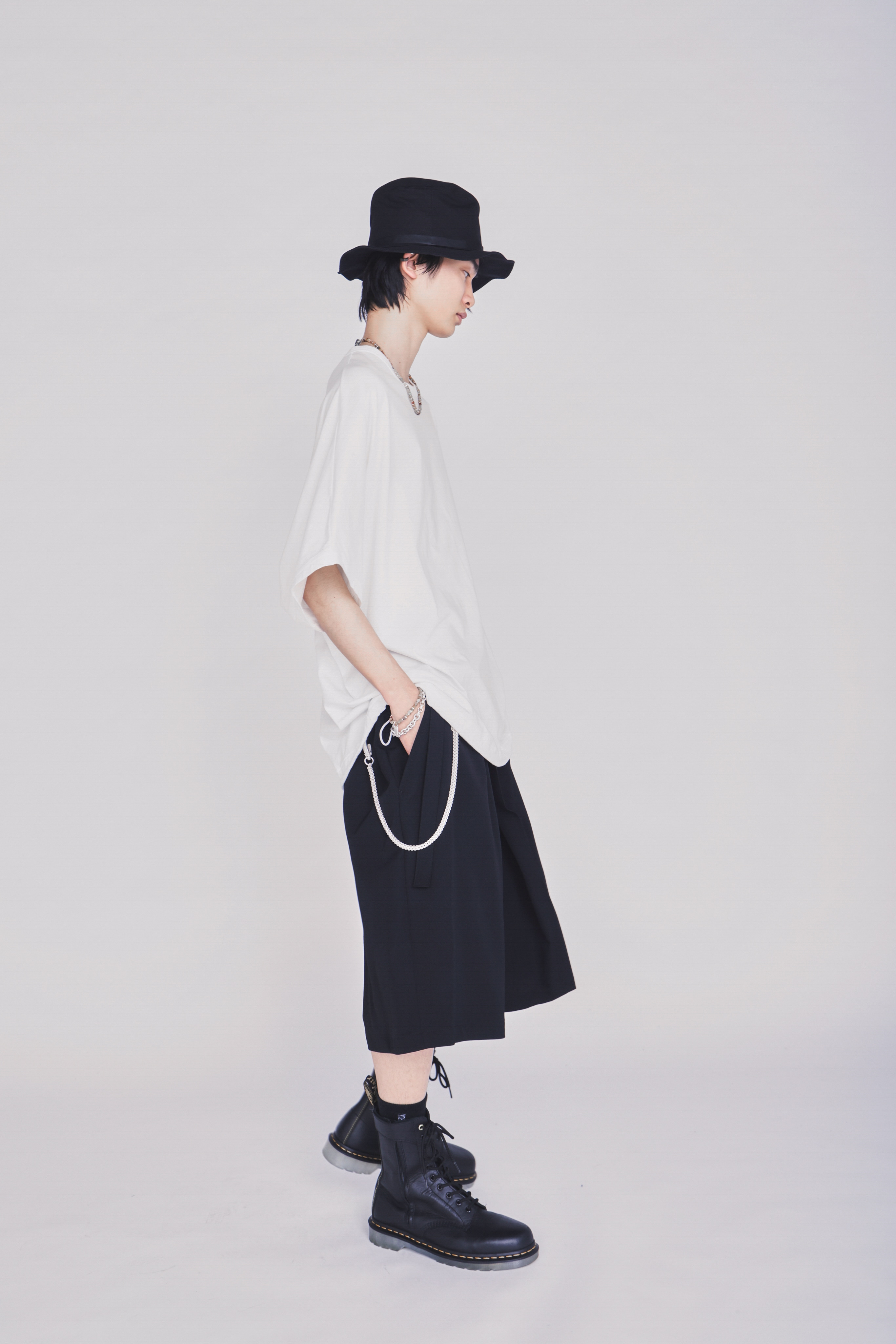 30/COTTON JERSEY ELASTIC HEM T-SHIRT