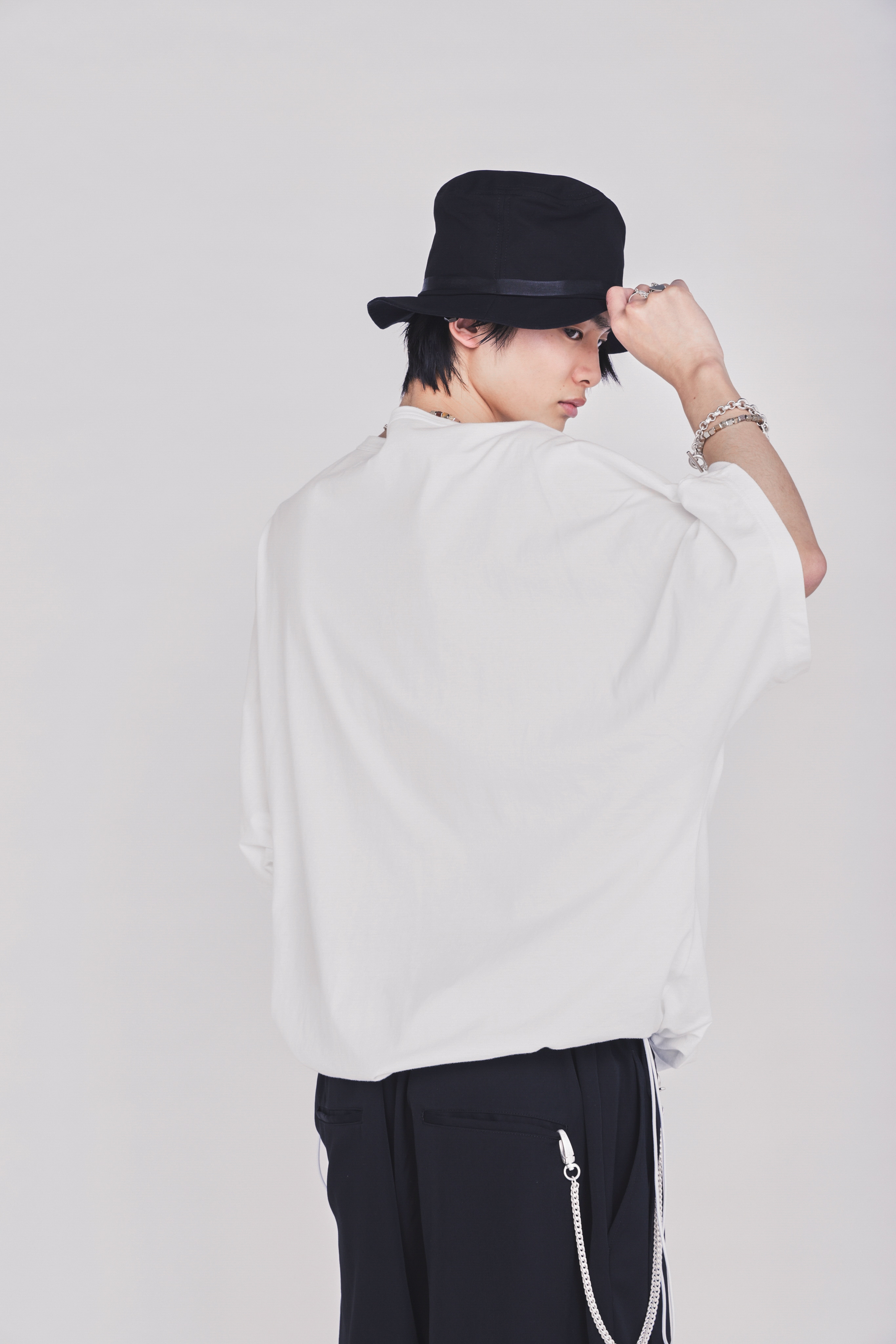 30/COTTON JERSEY ELASTIC HEM T-SHIRT